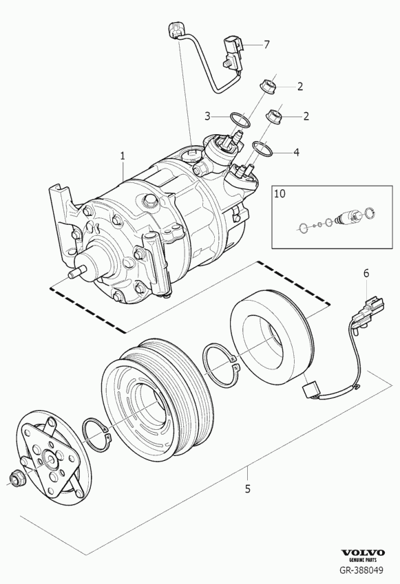 Volvo 36001670 - Компрессор кондиционера unicars.by