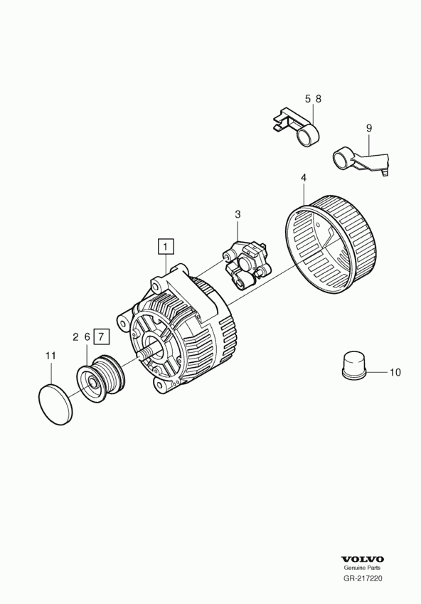 VW 8111001 - Шкив генератора, муфта unicars.by