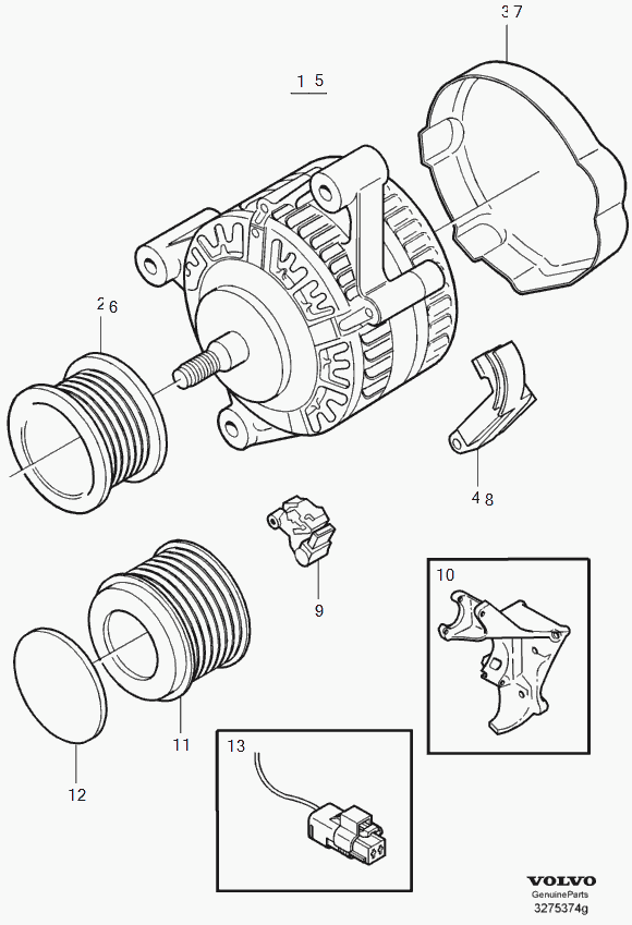 NISSAN 31251073 - Шкив генератора, муфта unicars.by