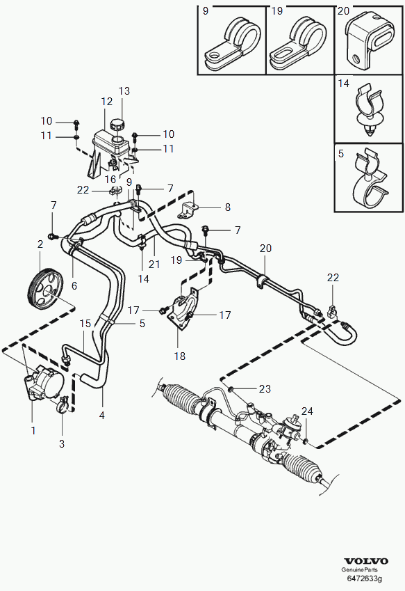 Volvo 30883830 - Гидравлический насос, рулевое управление, ГУР unicars.by