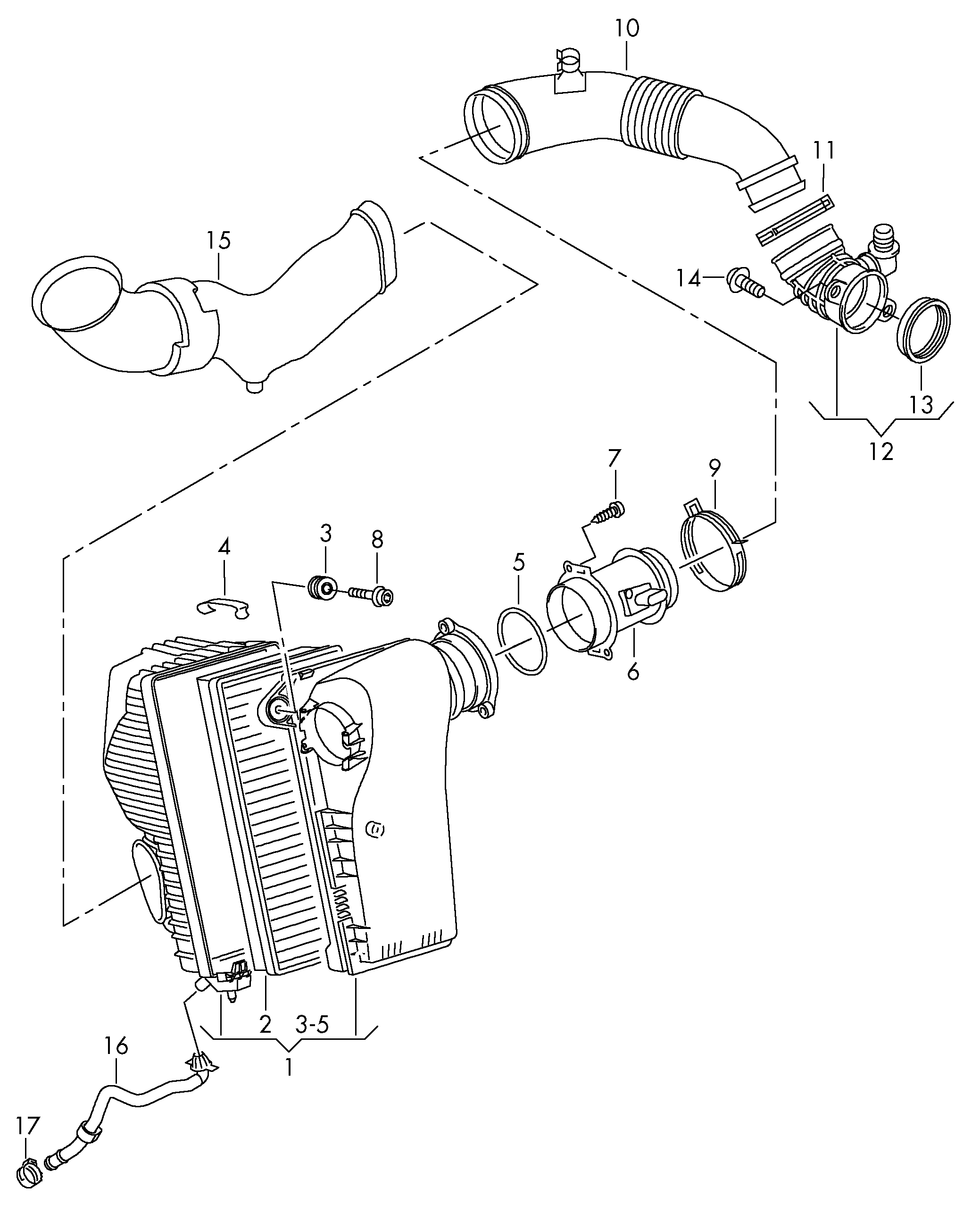 VW 7P0 129 620 A - Воздушный фильтр, двигатель unicars.by