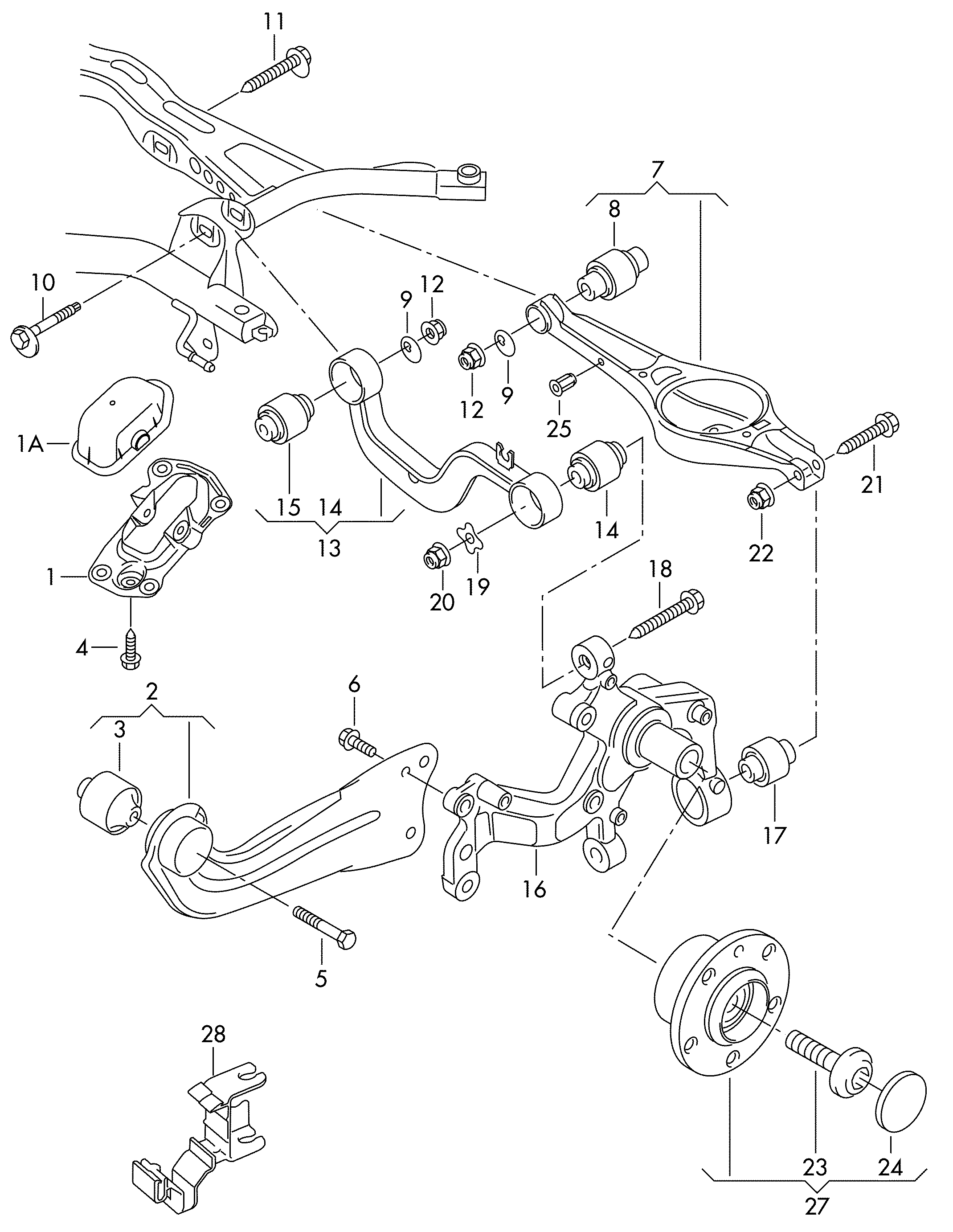 VAG 1T0 505 223F - Рычаг подвески колеса unicars.by