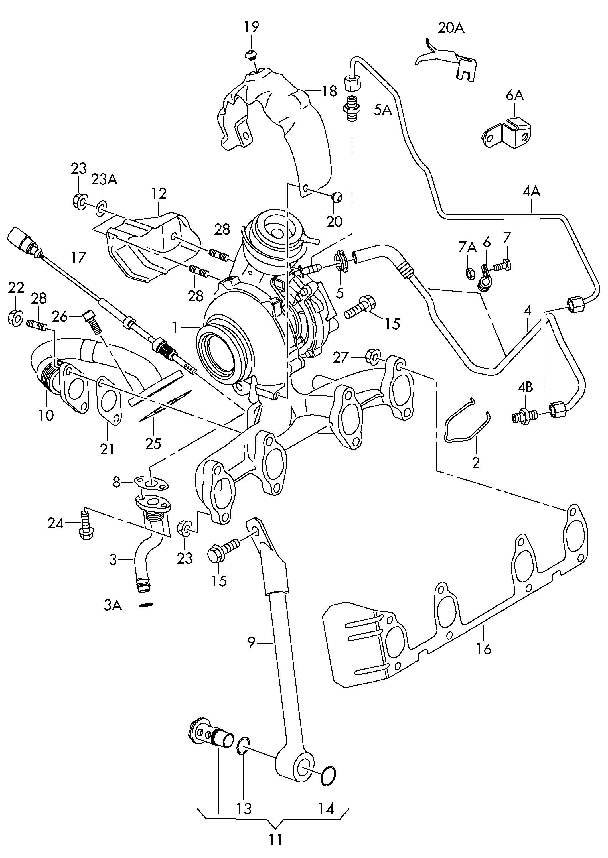 VAG 03G145771J - Трубка, маслопровод компрессора unicars.by