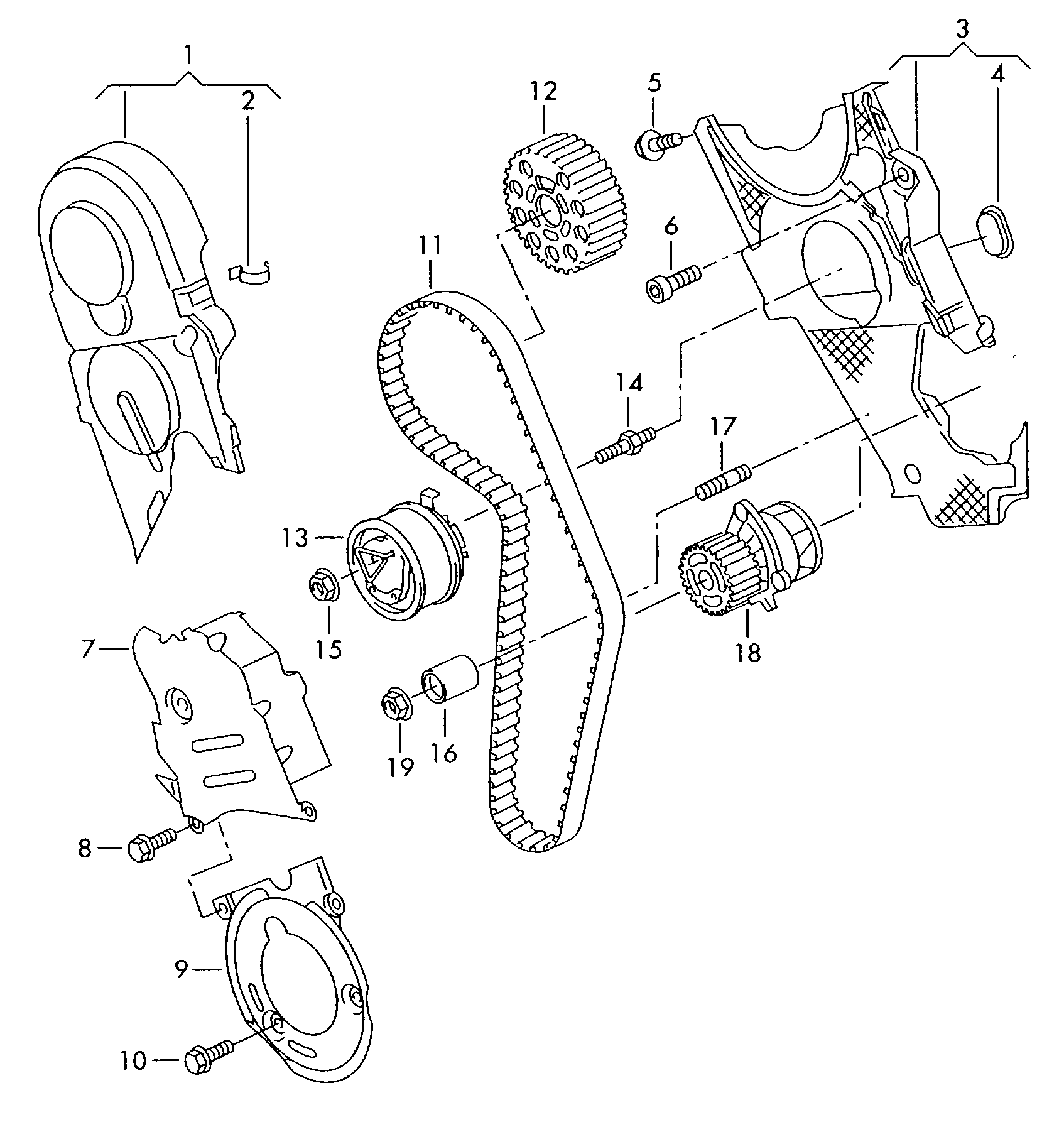 Seat 038 109 119 P - Комплект зубчатого ремня ГРМ unicars.by