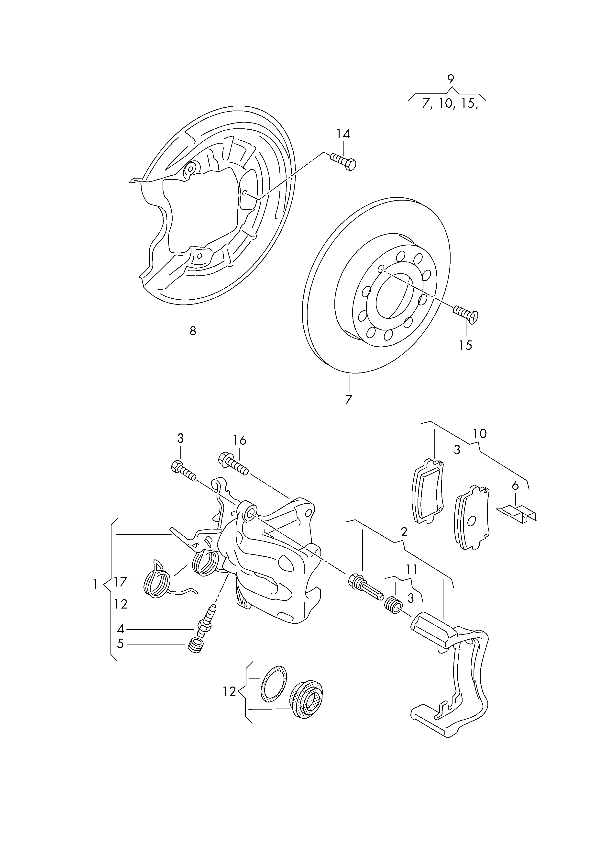 VW (FAW) 1K0698451G - Тормозные колодки, дисковые, комплект unicars.by