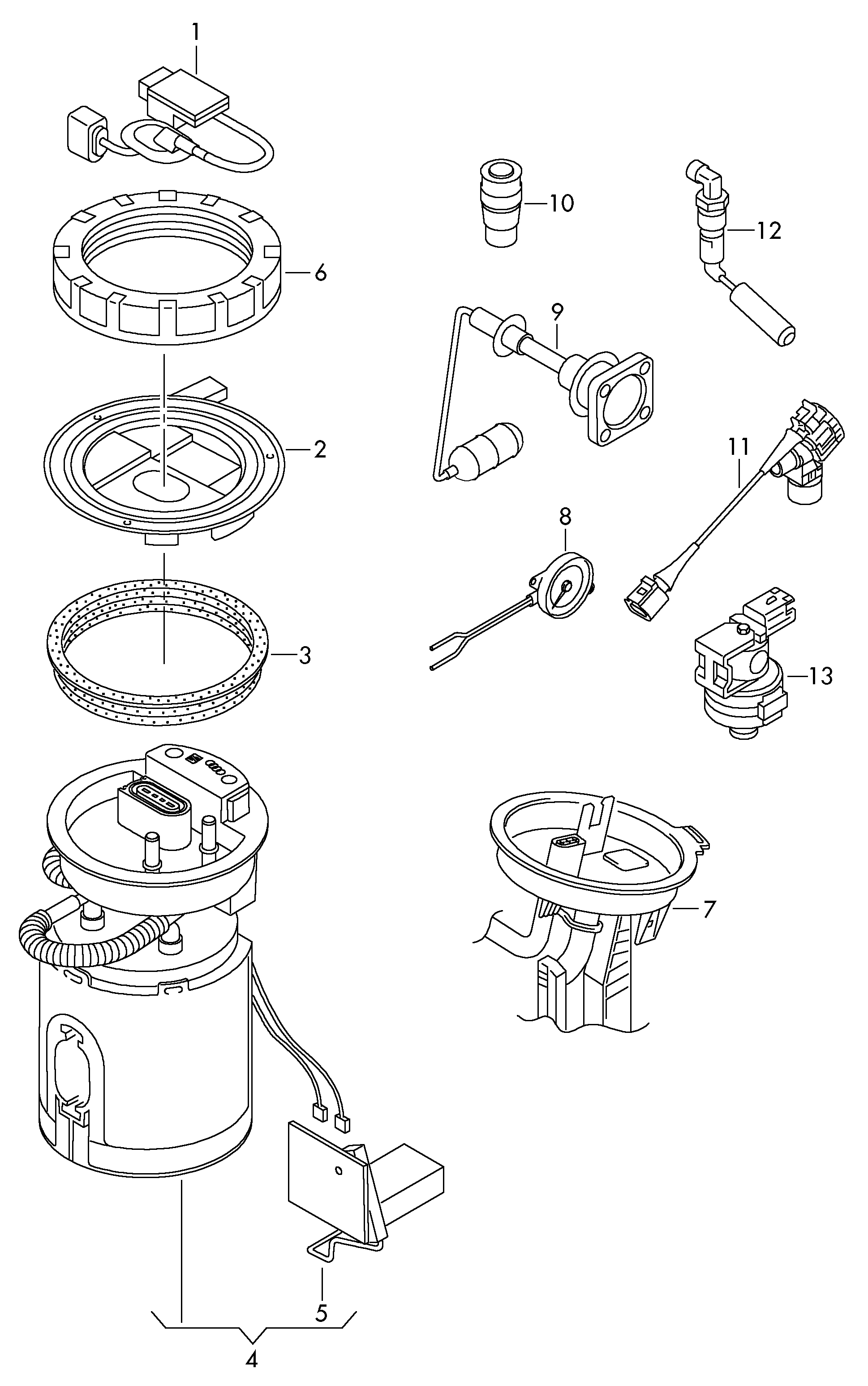 Skoda 1T0919050F - Модуль топливного насоса unicars.by