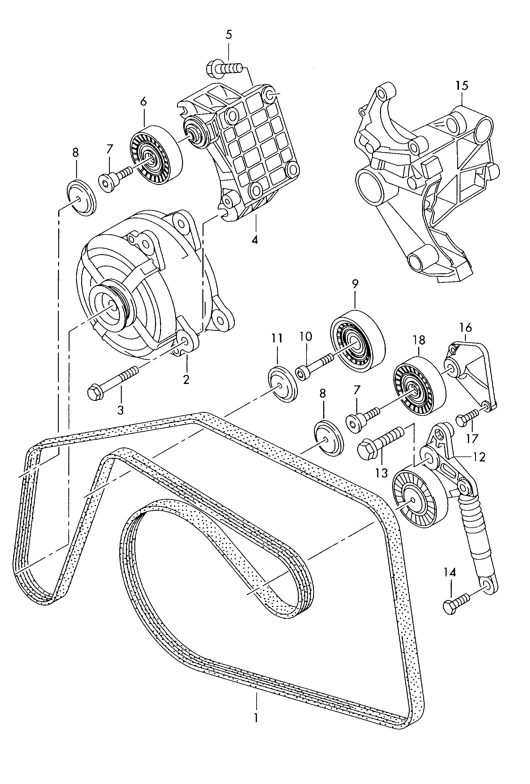 VAG 059 903 137 R - Поликлиновой ремень unicars.by