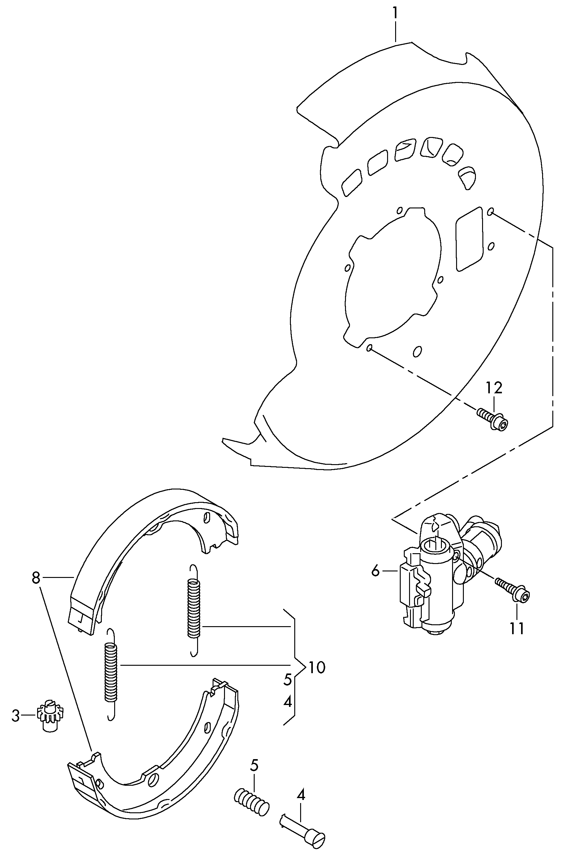 VW 7P0 698 525 - Комплект тормозов, ручник, парковка unicars.by