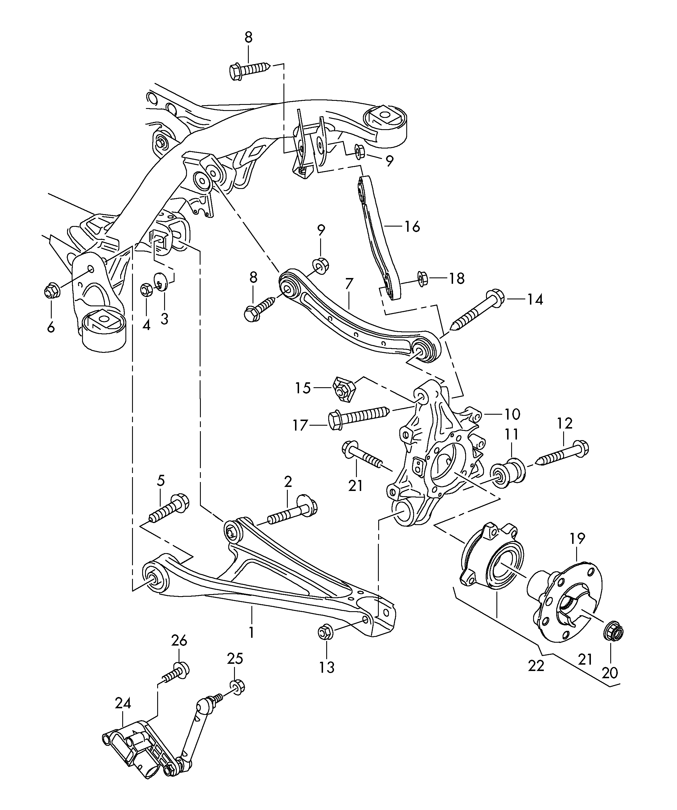 AUDI 7L0 505 397 - Рычаг подвески колеса unicars.by