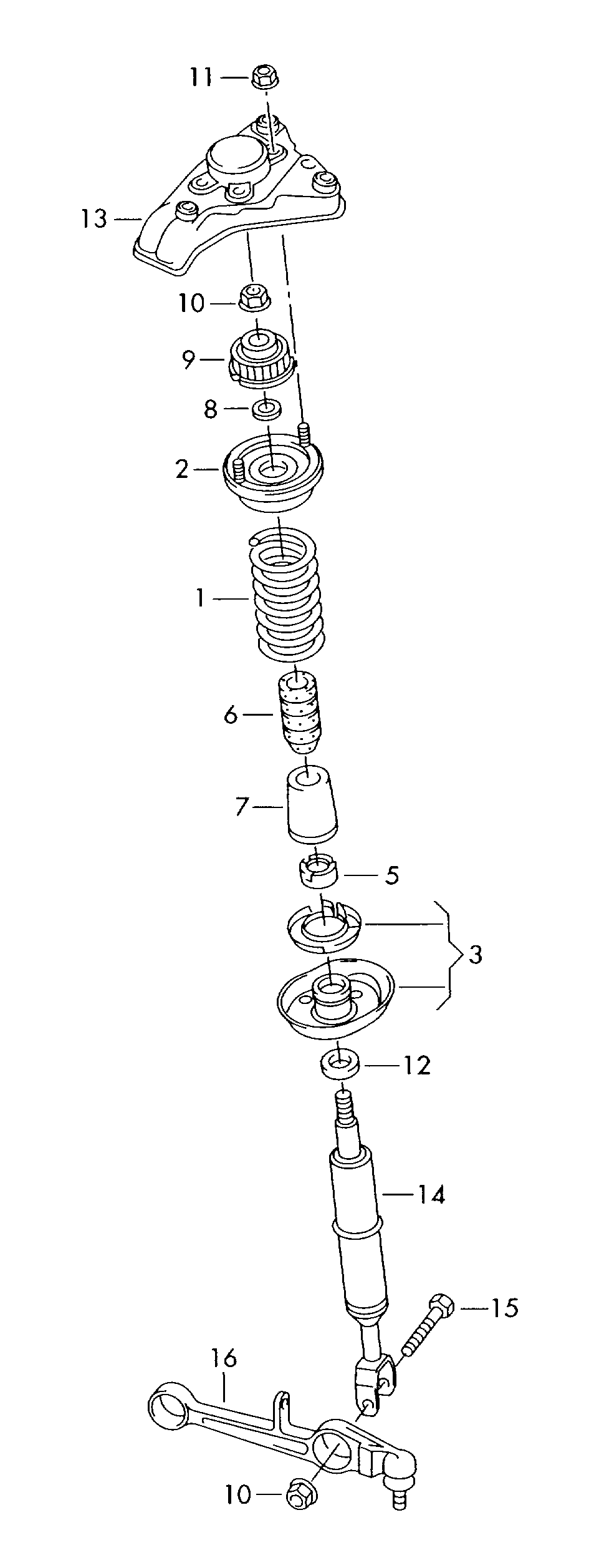 VW 4B0412031CE - Gas shock absorber unicars.by