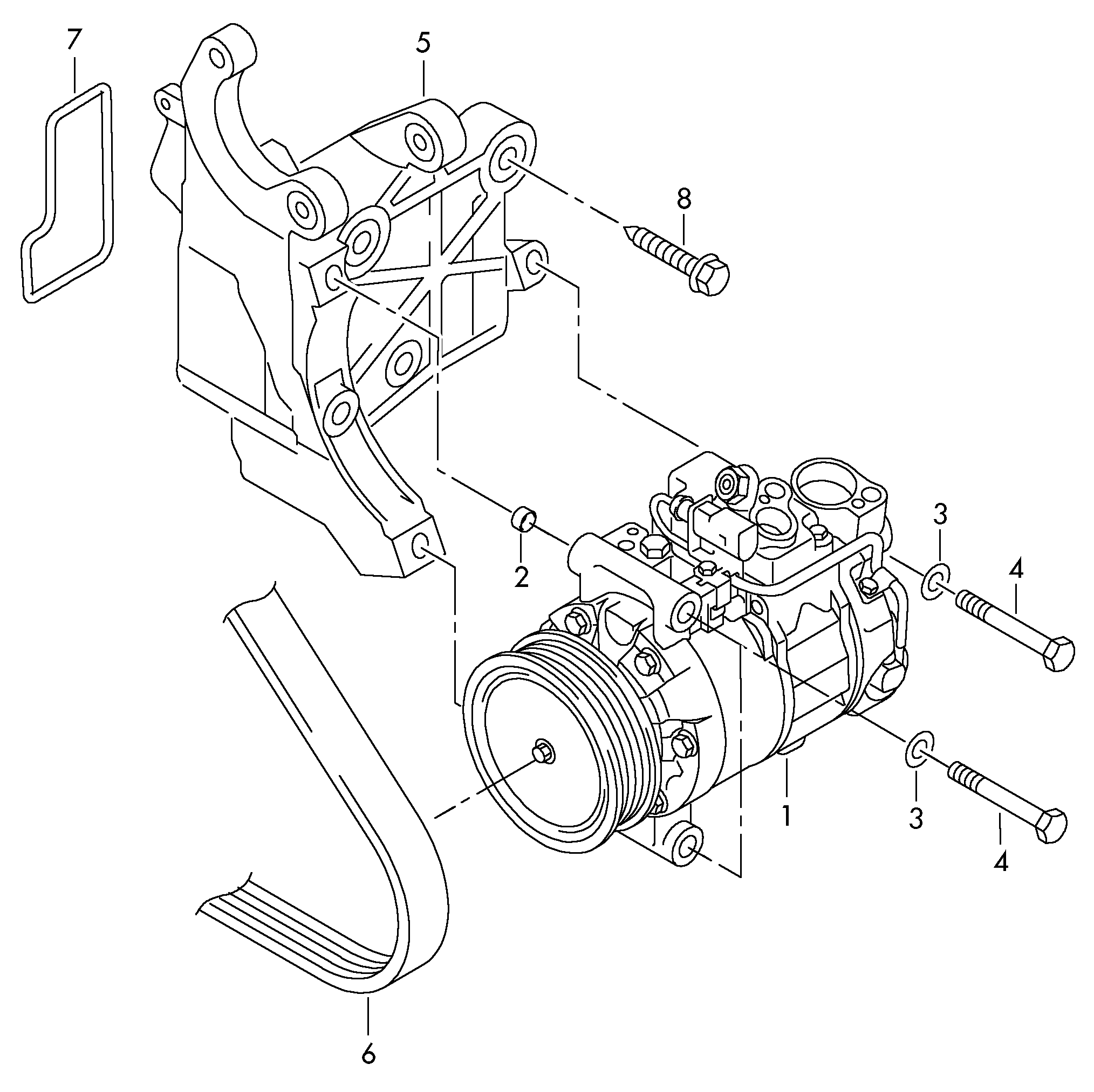 VAG 7P0820803D - Компрессор кондиционера unicars.by