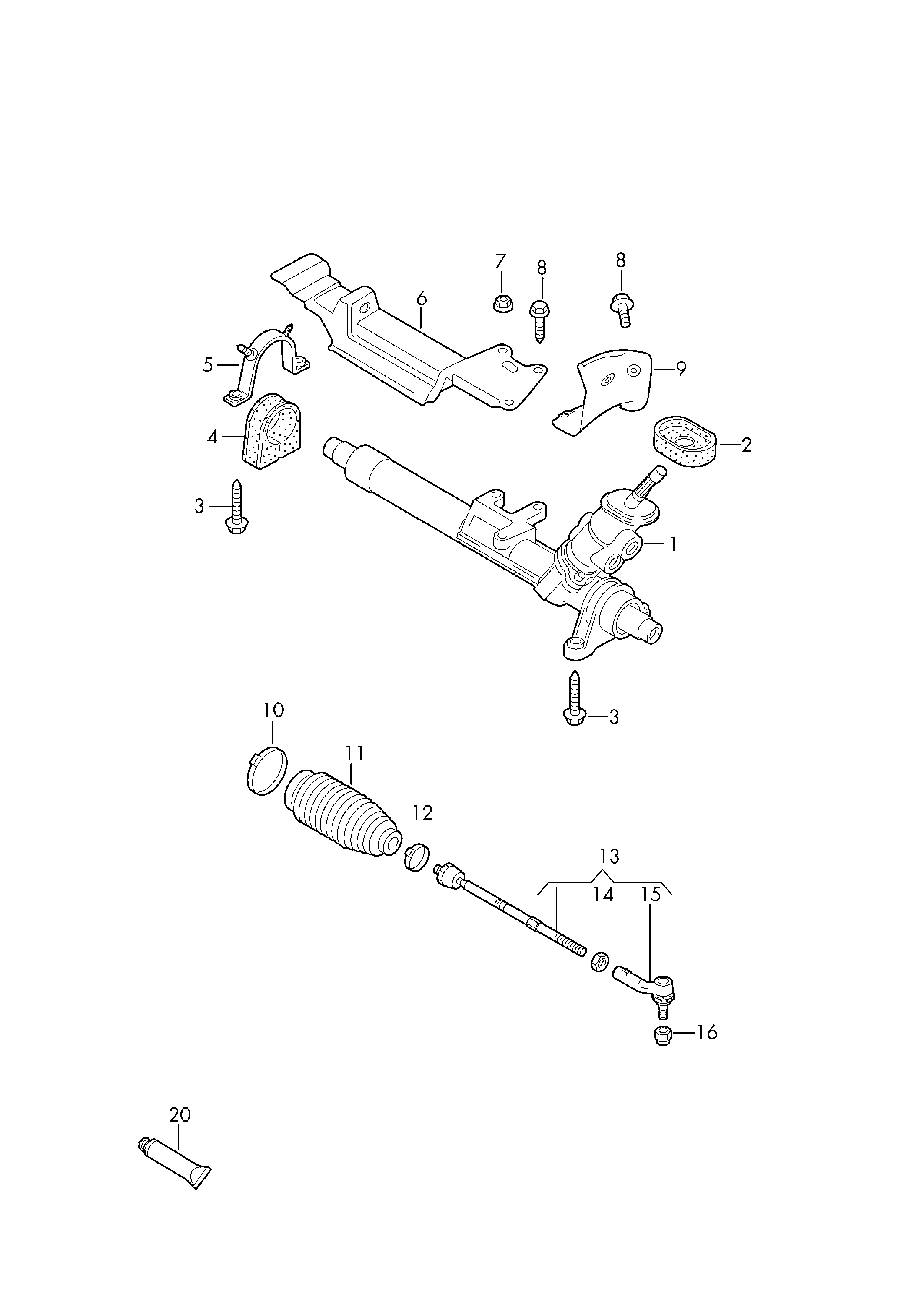 Seat 1J0 422 803 H - Рулевая тяга unicars.by