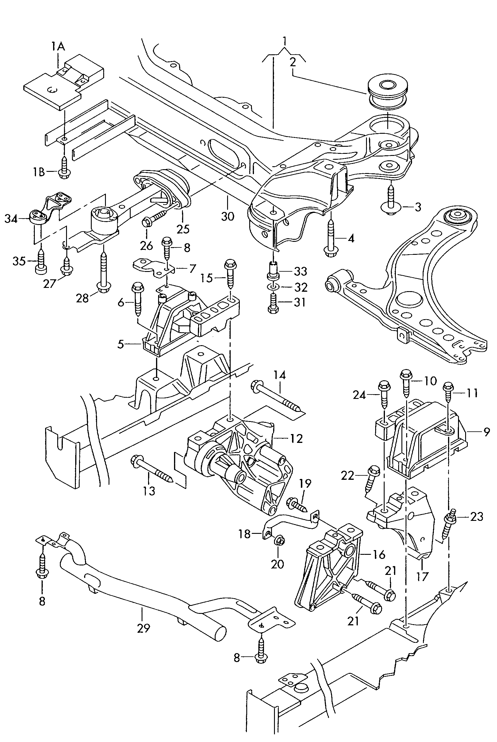 VAG N   105 167 02 - Ремонтный комплект, рычаг подвески unicars.by