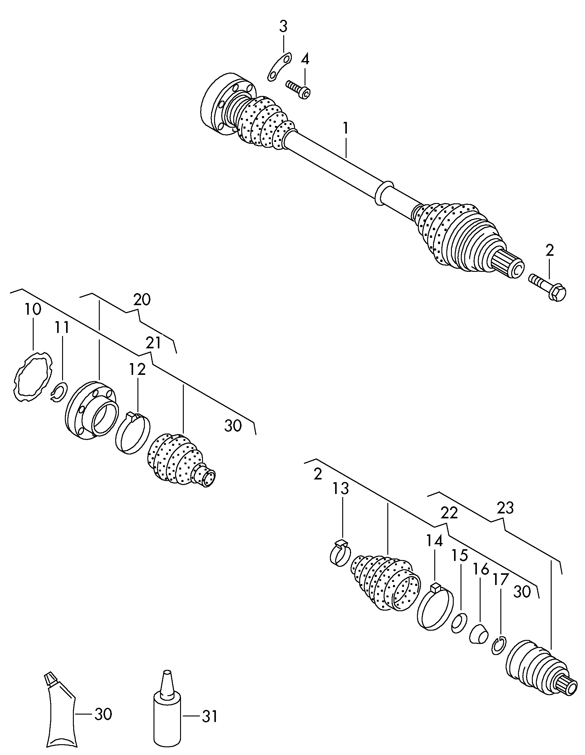 Seat 701 407 449 BX - Приводной вал unicars.by