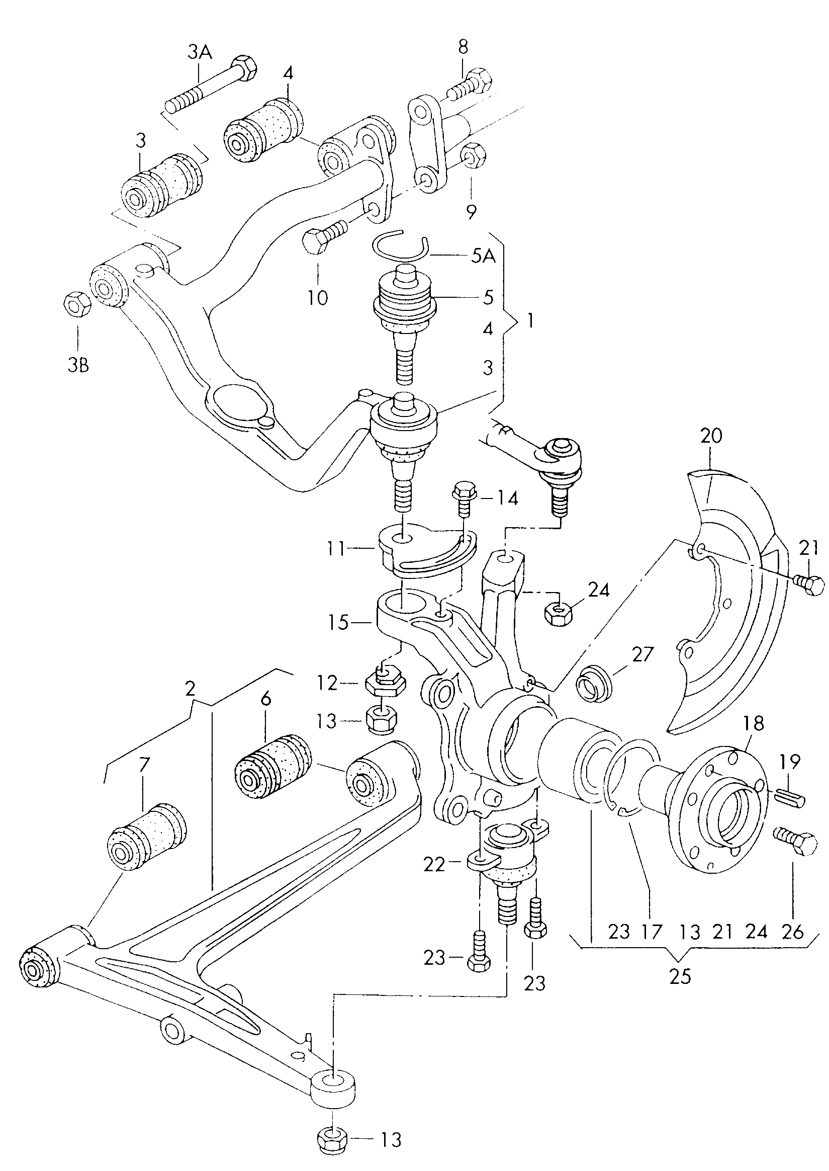 VW 701 407 183 - Сайлентблок, рычаг подвески колеса unicars.by