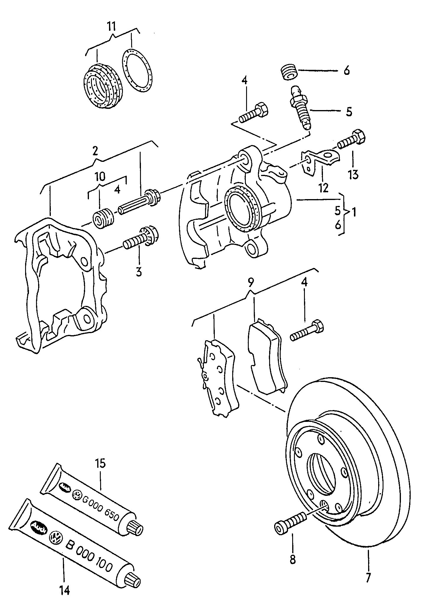 VW 701698480 X - Тормозной суппорт unicars.by