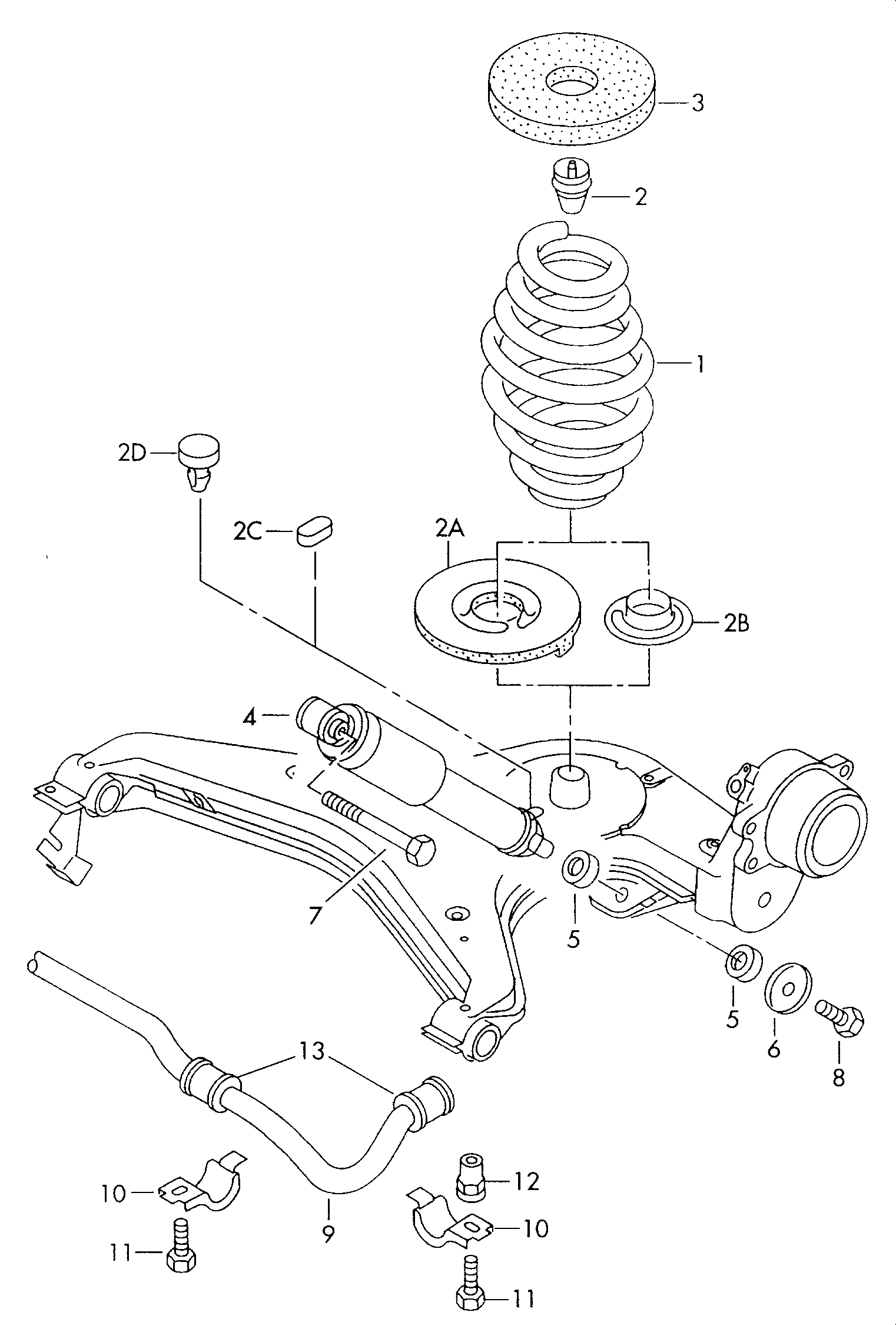 AUDI 701 513 031 N - Амортизатор unicars.by