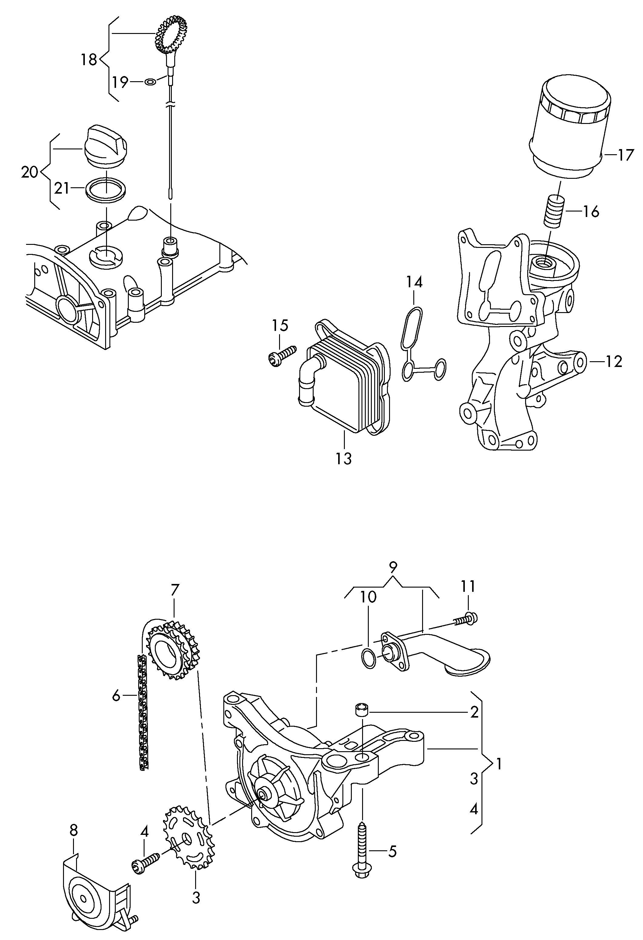 VW 03F 115 121 B - Шестерня, масляный насос unicars.by