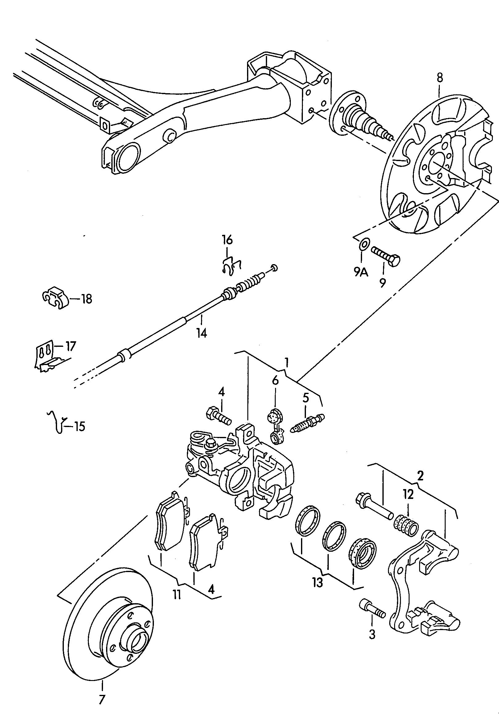 VW (FAW) 1H0698451F - 1 set of brake pads for disk brake unicars.by