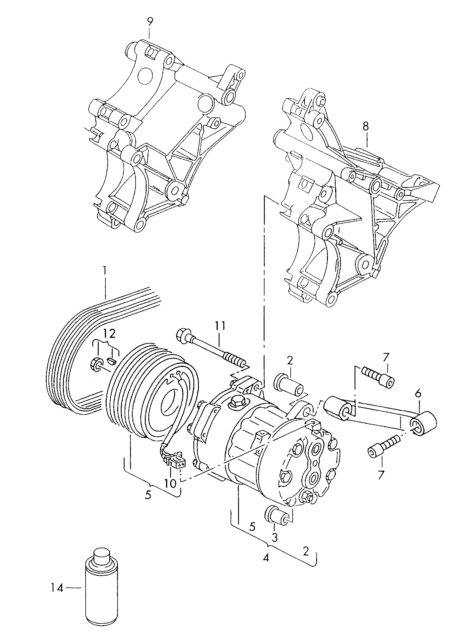 VW (FAW) 1H0 820 803 D - Компрессор кондиционера unicars.by