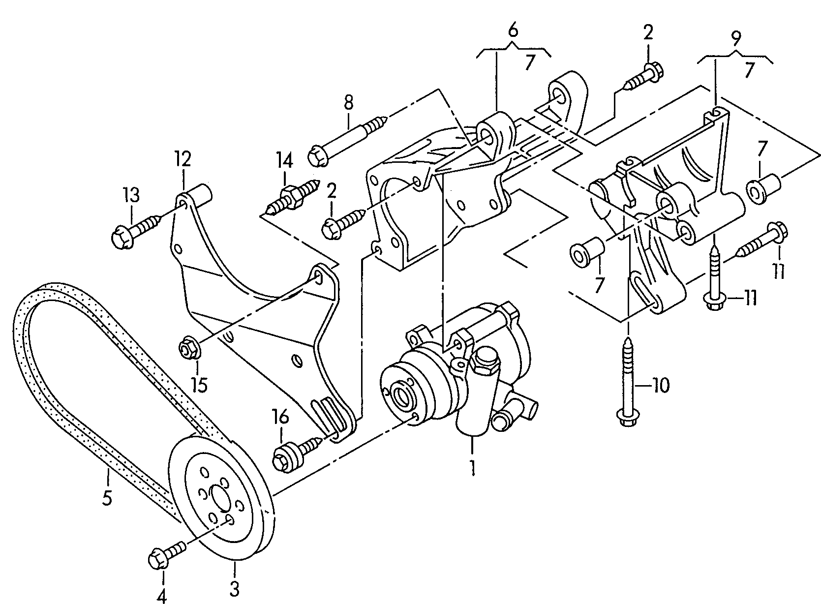 VW 6K0 422 154 - Гидравлический насос, рулевое управление, ГУР unicars.by