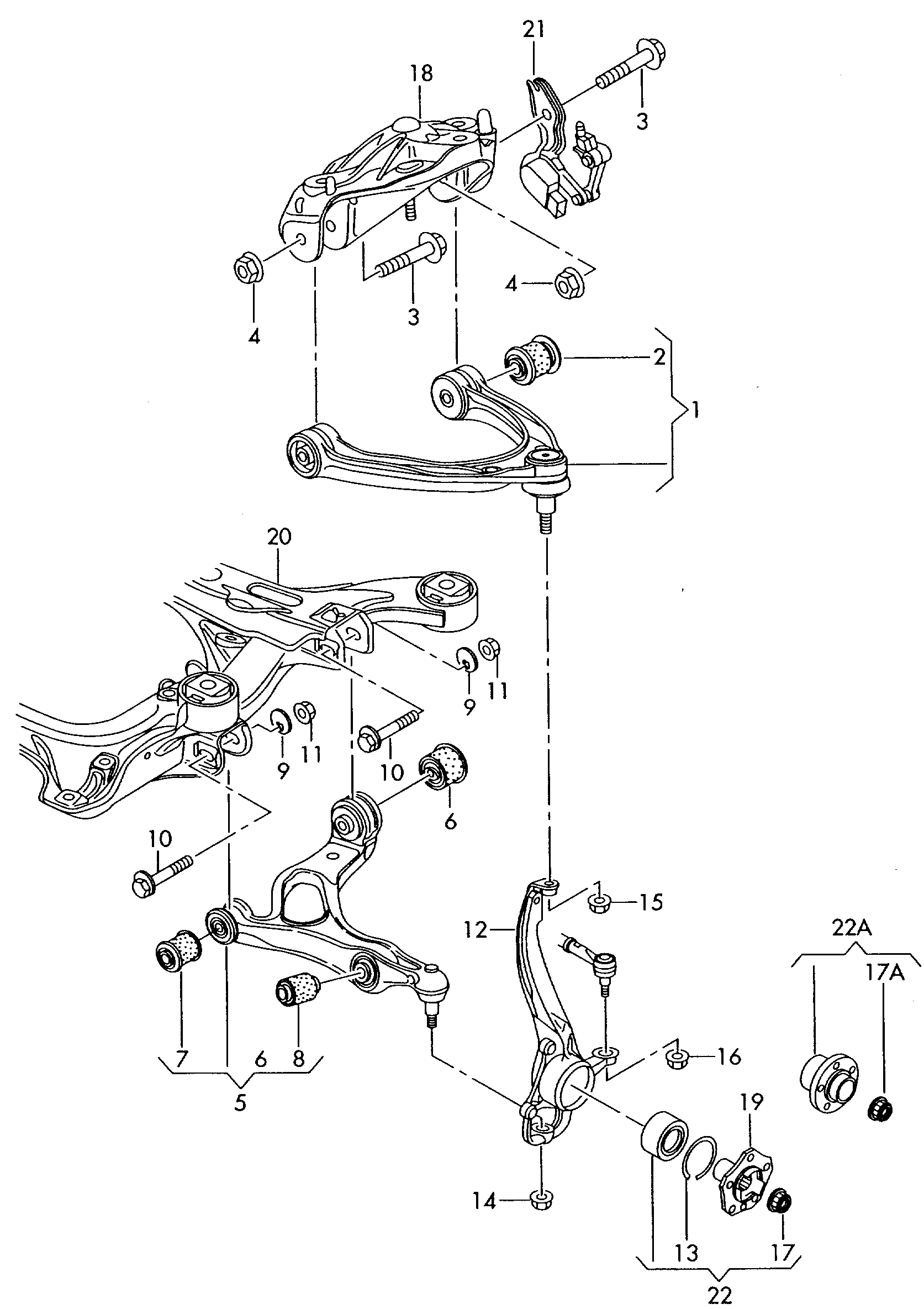 VAG 7L0 407 183A - Сайлентблок, рычаг подвески колеса unicars.by