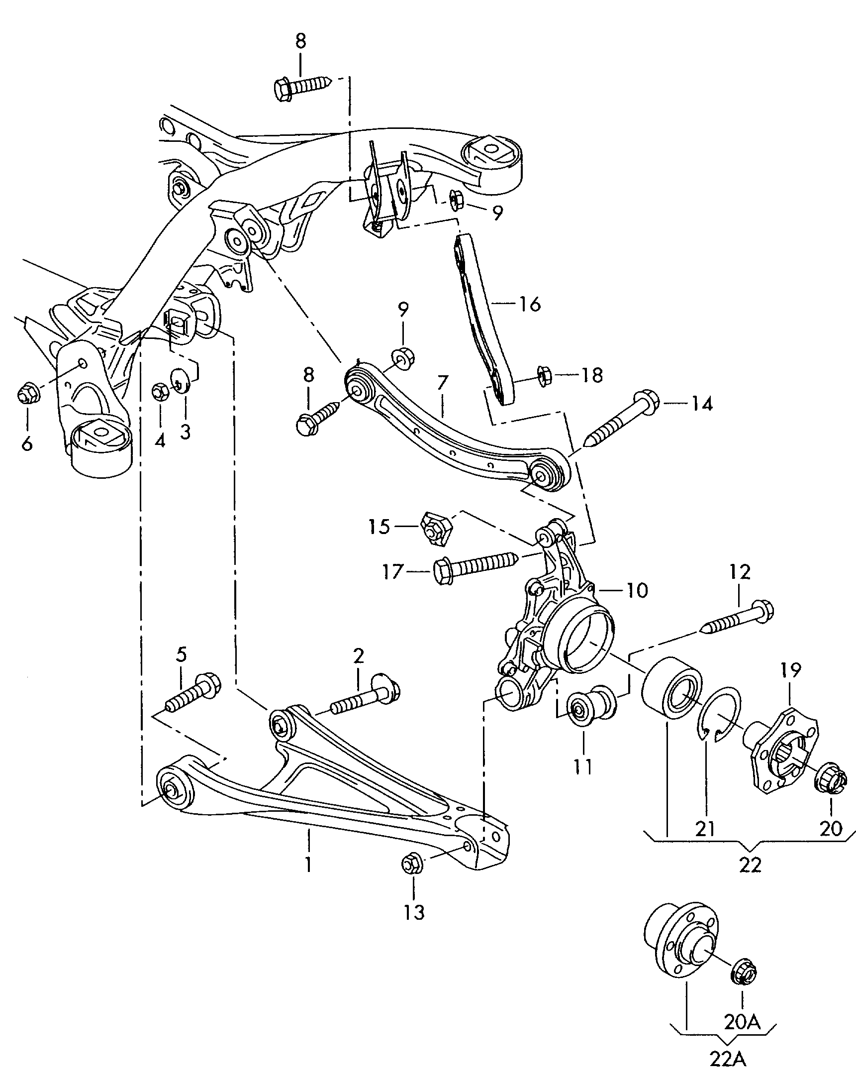 AUDI N   103 353 04 - Гайка, несущий / направляющий шарнир unicars.by