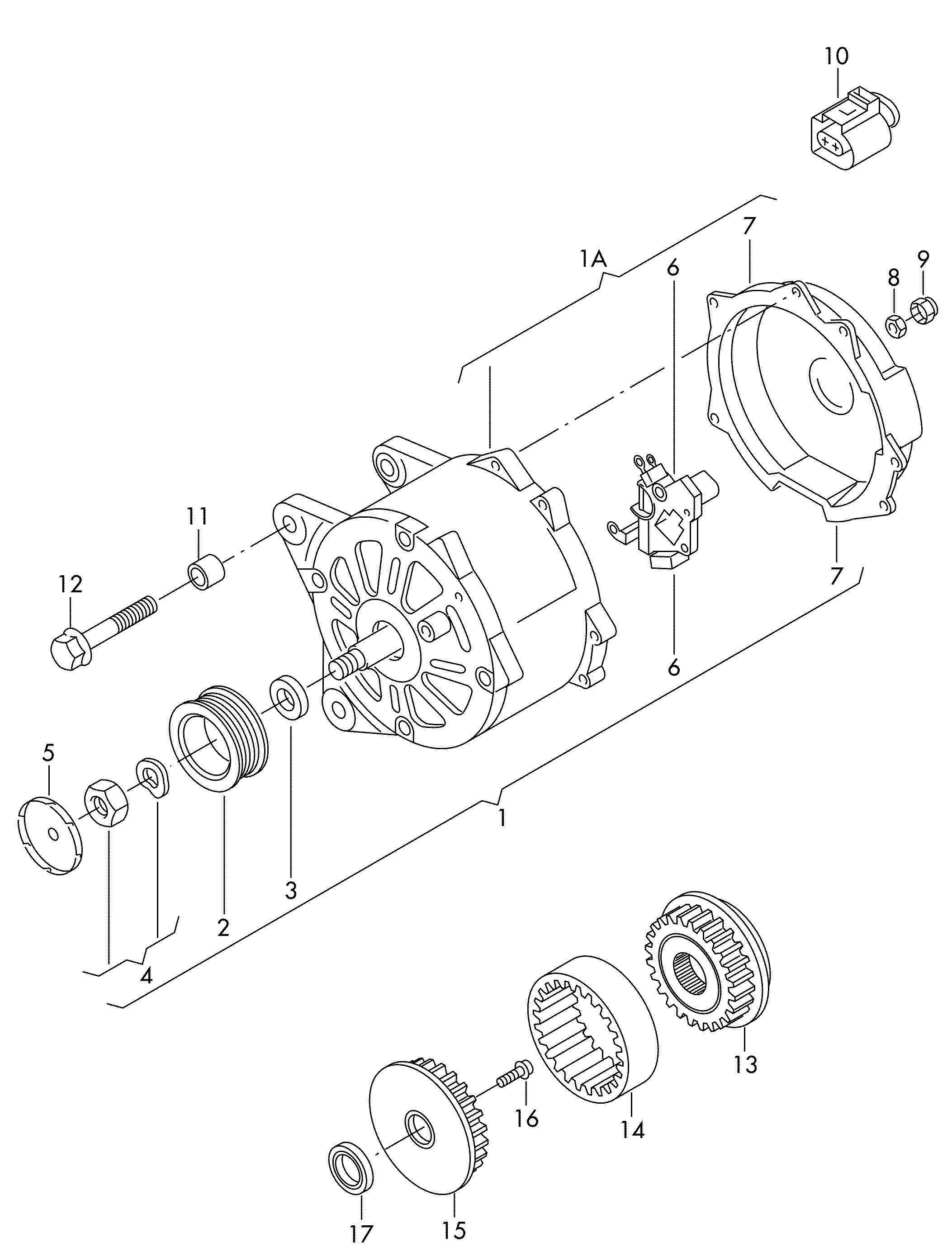 Seat 021 903 119 L - Шкив генератора, муфта unicars.by