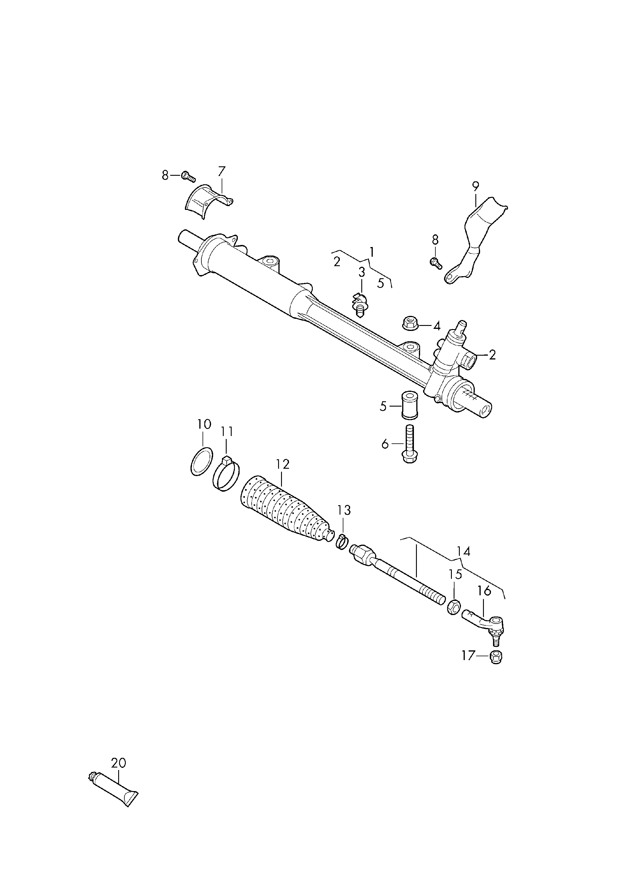 VAG 7L6422063C - Рулевой механизм, рейка unicars.by