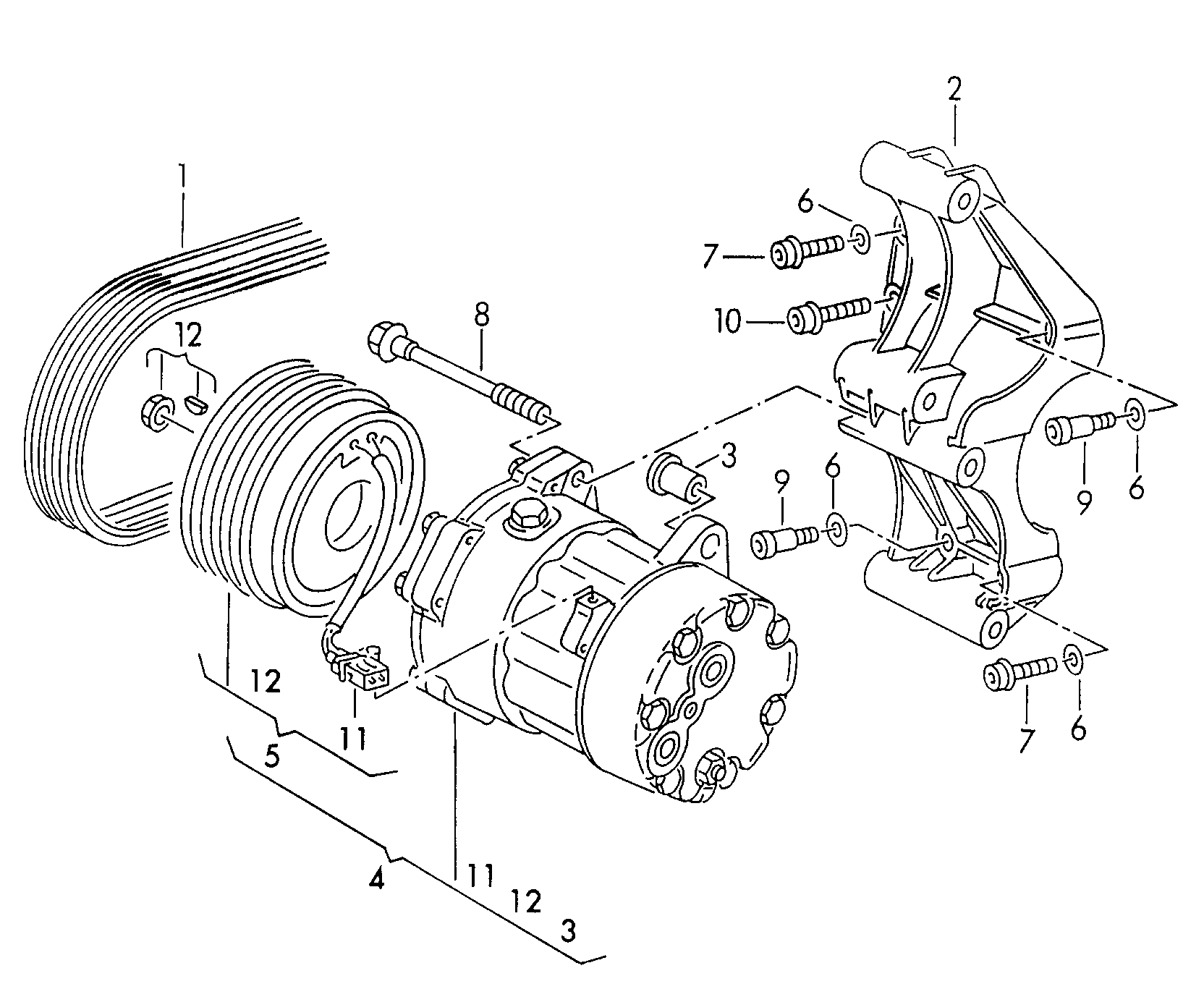 Skoda 7M0820803N - Компрессор кондиционера unicars.by