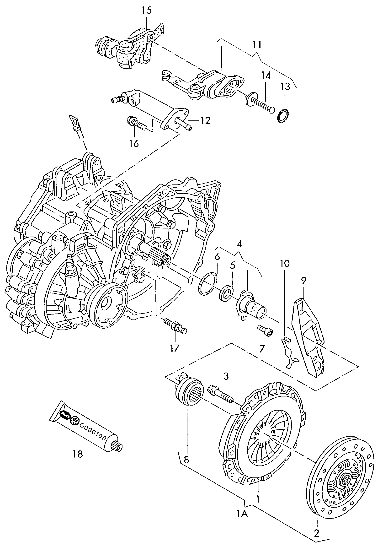 AUDI 037141025BX - Нажимной диск сцепления unicars.by