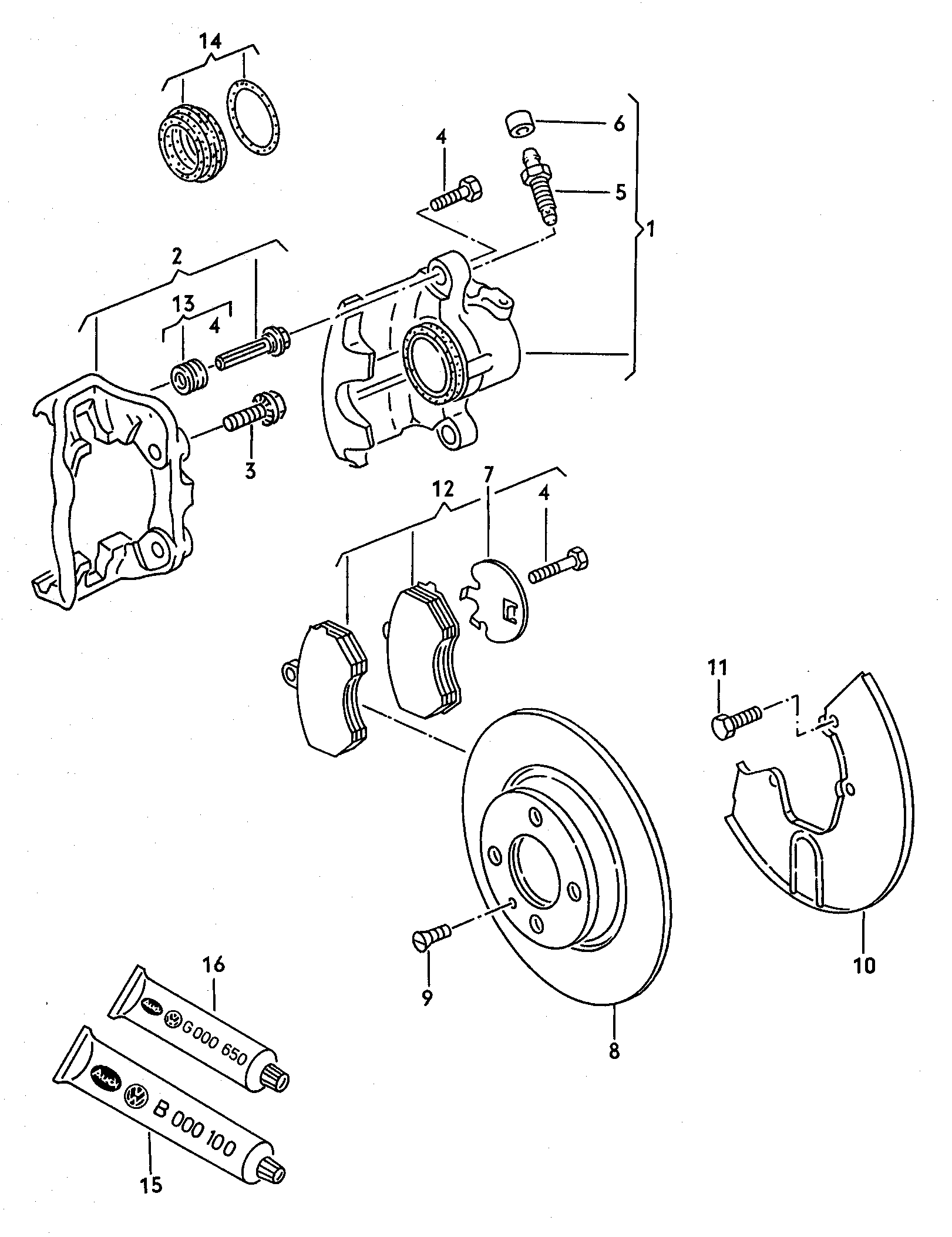 VW 431698471B - Ремкомплект, тормозной суппорт unicars.by