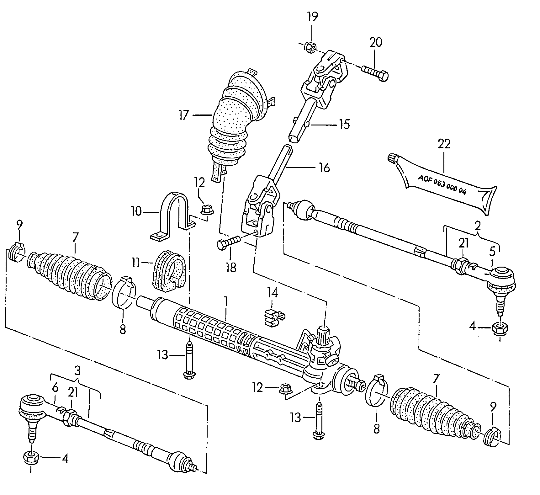 VW 357 422 831 B - Комплект пыльника, рулевое управление unicars.by