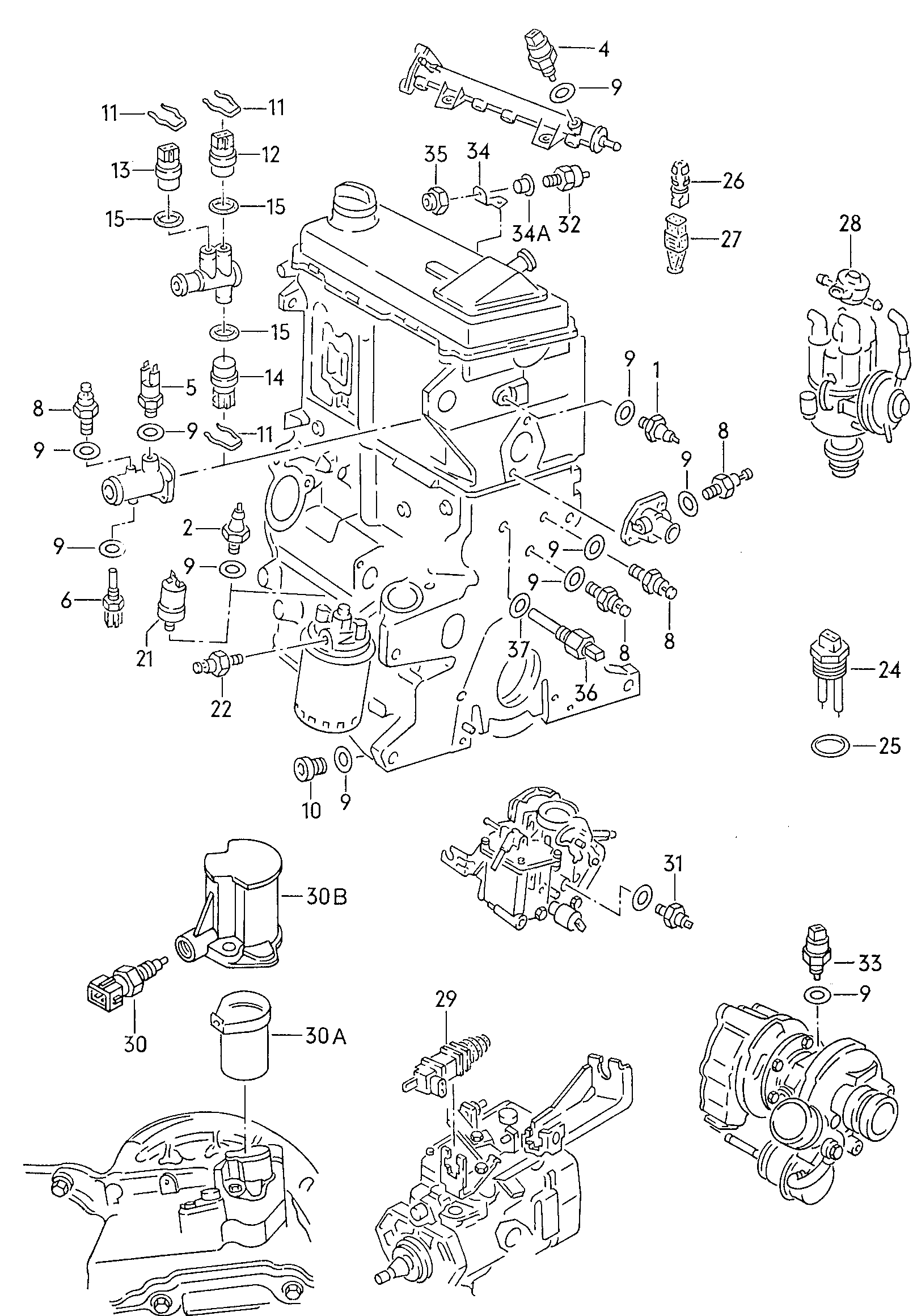 VW 191 919 369 A - Датчик, температура охлаждающей жидкости unicars.by