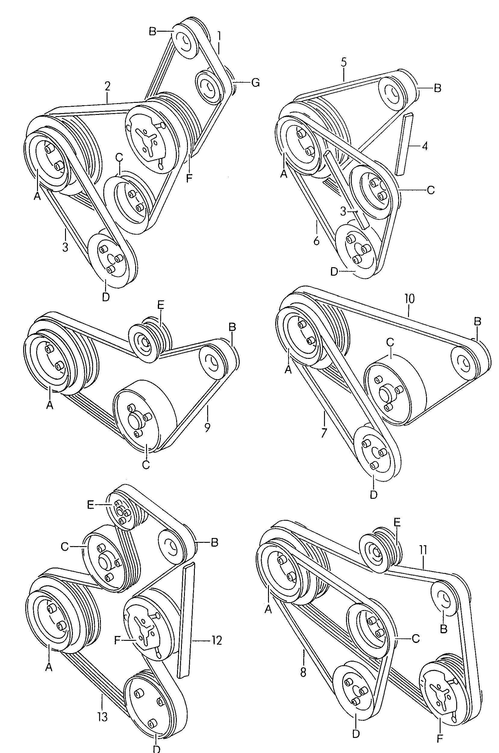 VW 068 260 849 G - Клиновой ремень, поперечные рёбра unicars.by