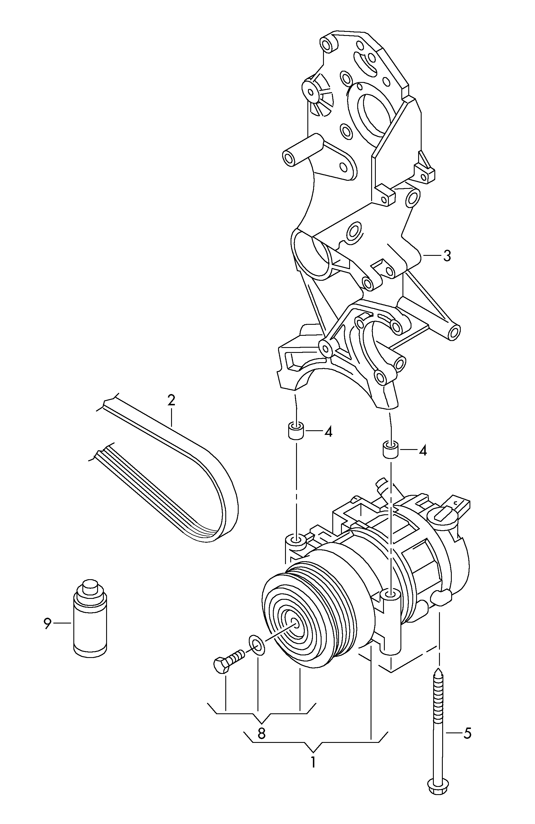 AUDI (SAIC) 7E0820803A - Компрессор кондиционера unicars.by