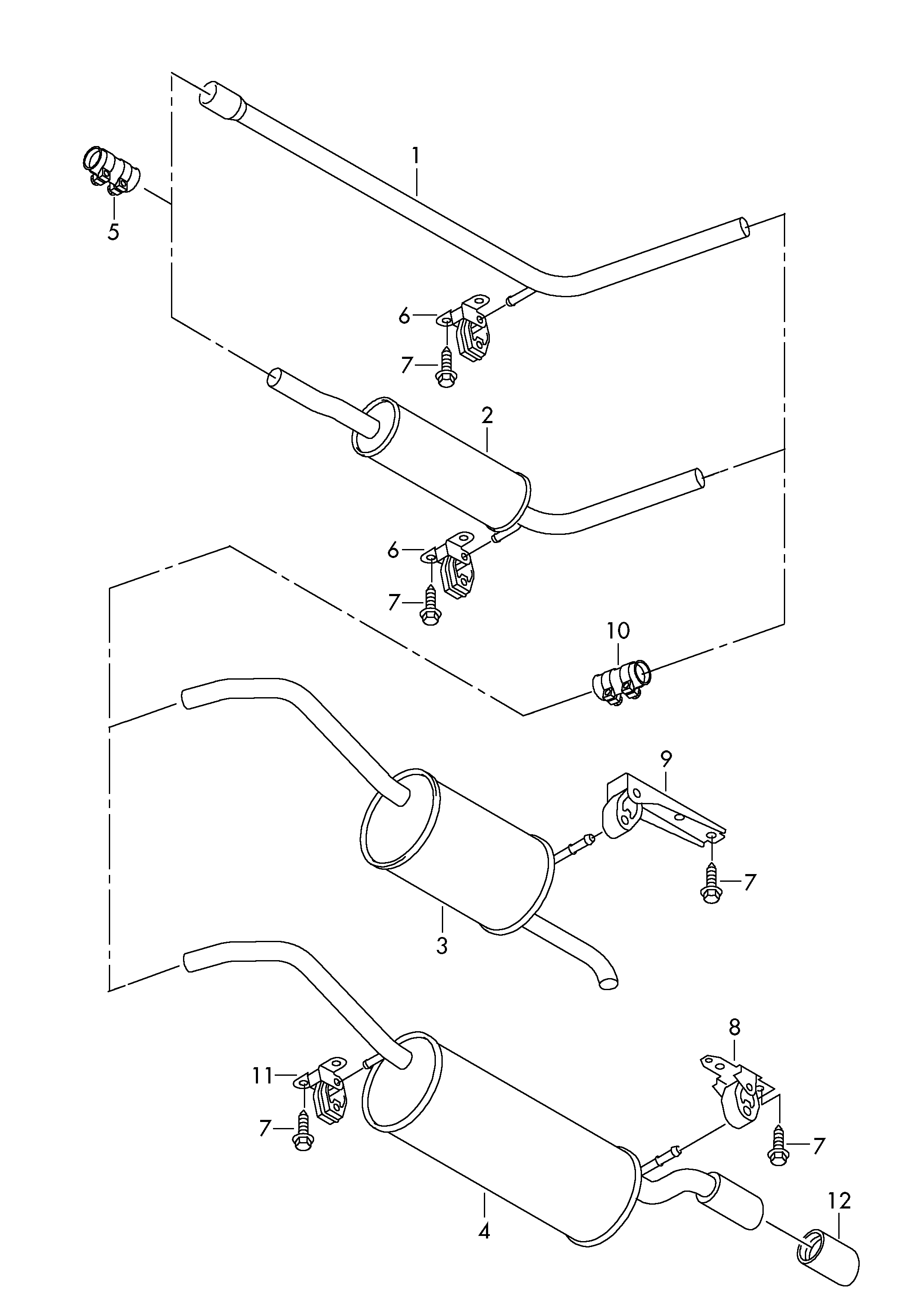 VW 6Q0253144G - Кронштейн, втулка, система выпуска ОГ unicars.by