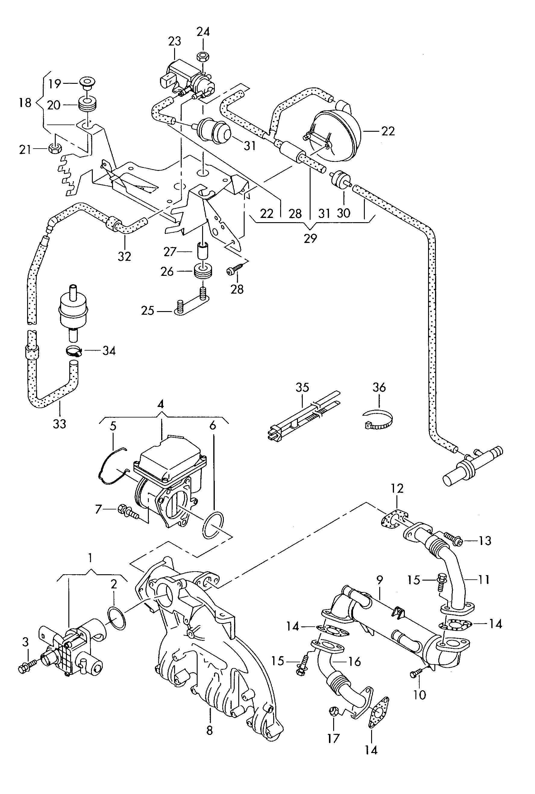 AUDI 038131501BF - Клапан возврата ОГ unicars.by