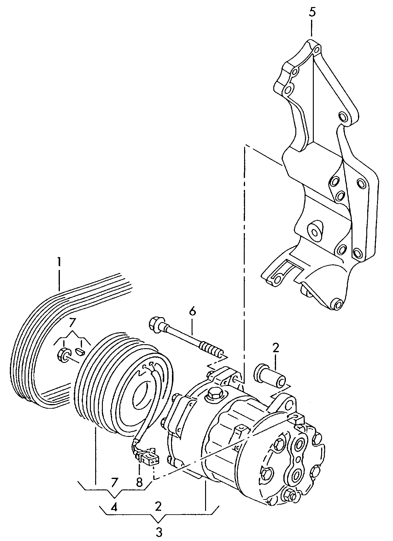 OM 7H0820803D - Компрессор кондиционера unicars.by