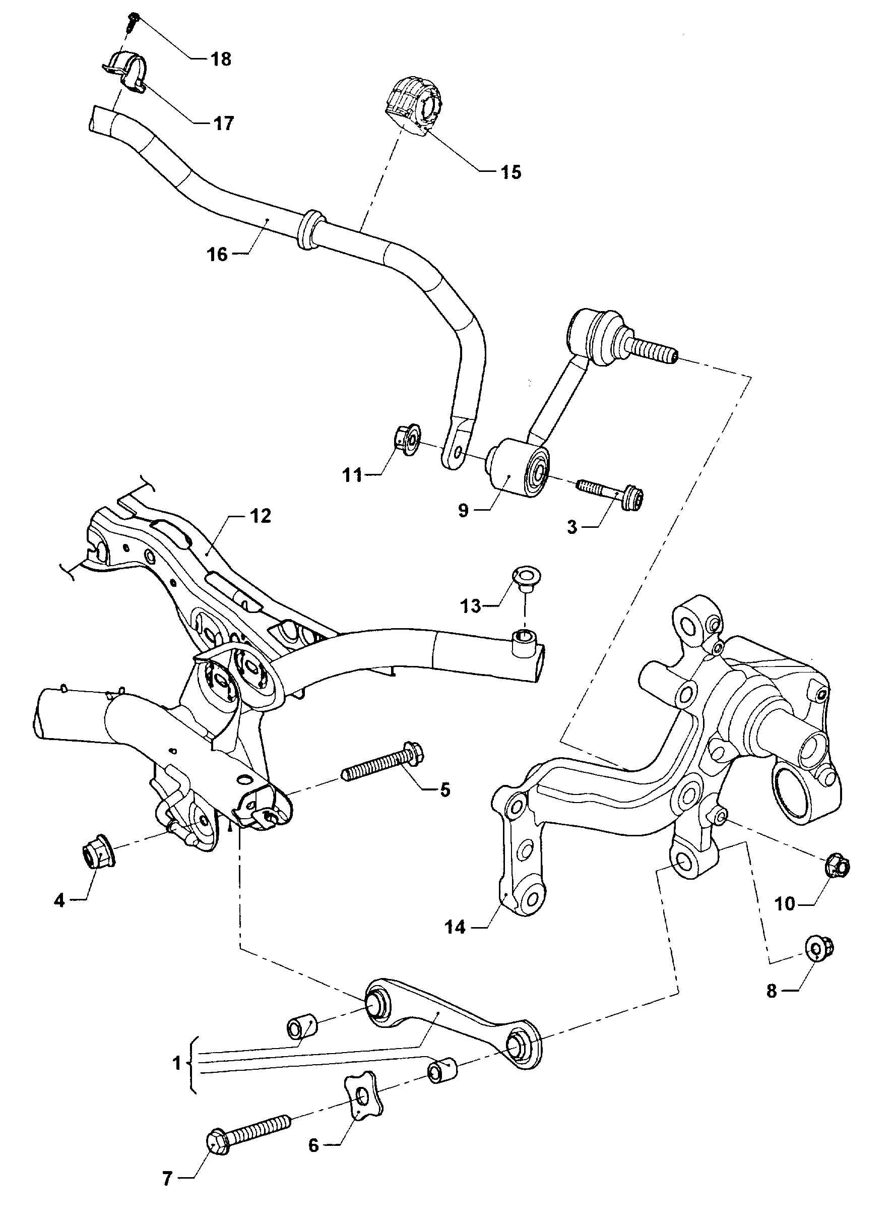 VW 1K0 505 465 K - Тяга / стойка, стабилизатор unicars.by