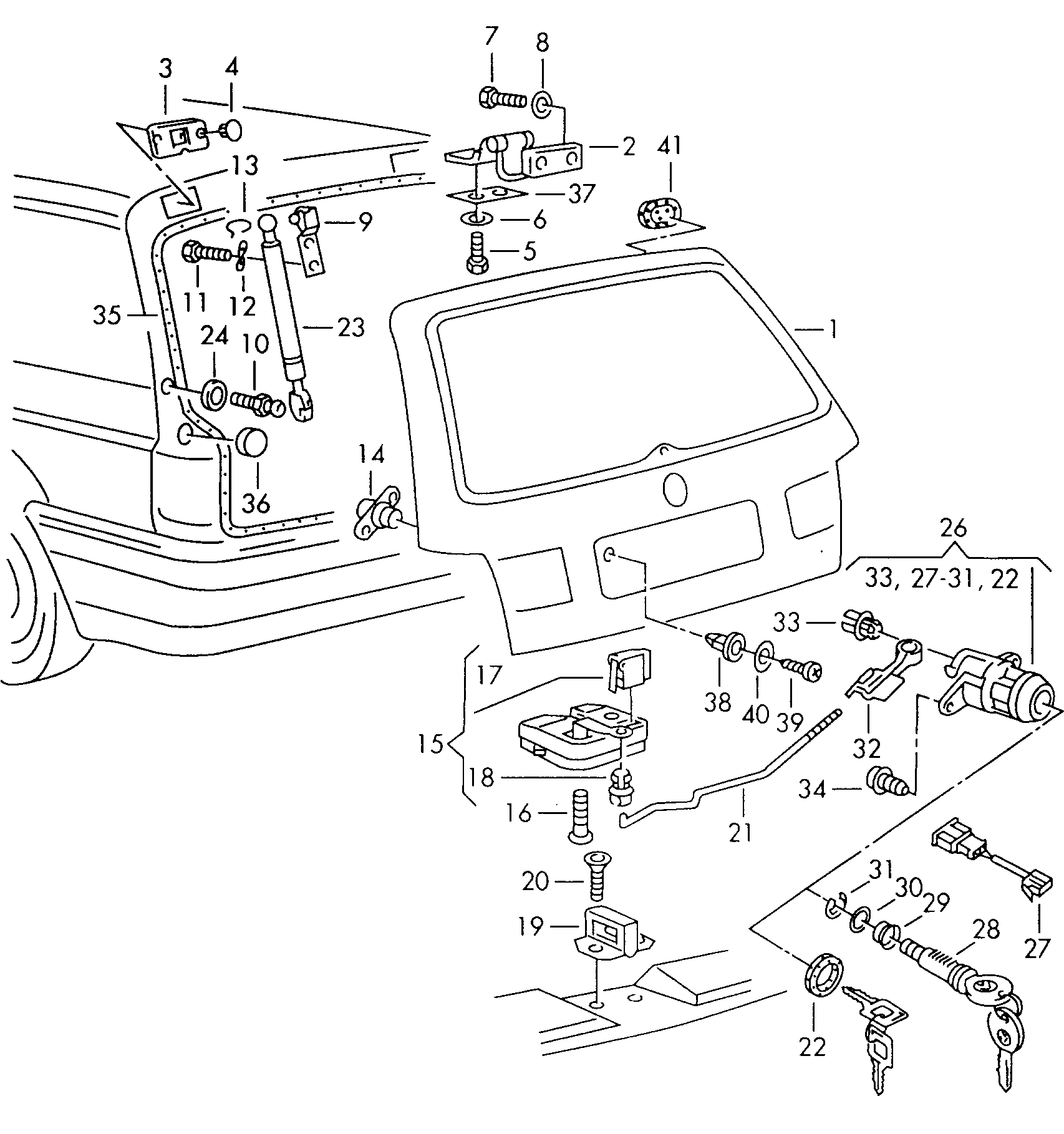 AUDI 191 827 439 - Газовая пружина, упор unicars.by