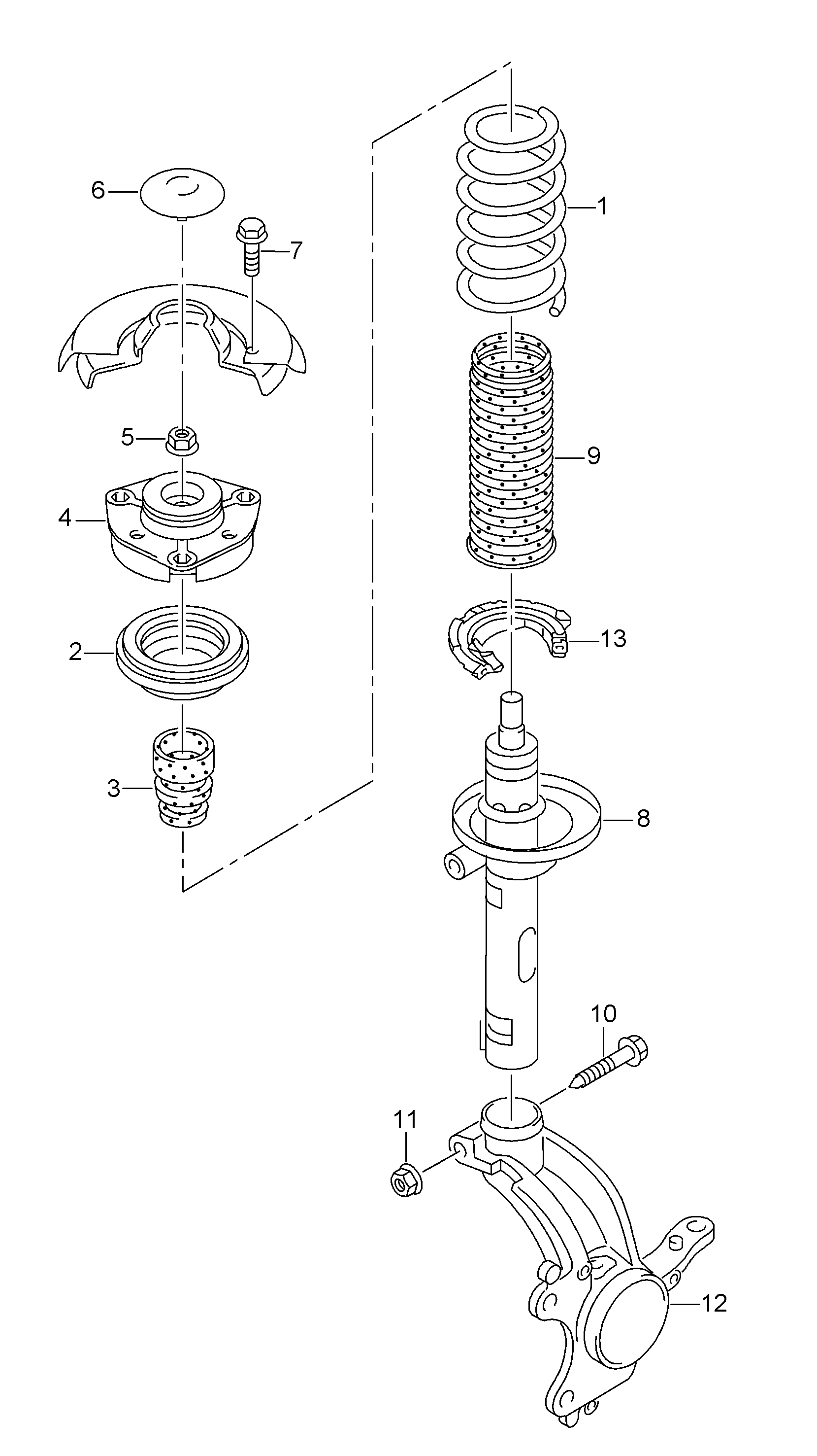 VW 5Q0412331d - Опора стойки амортизатора, подушка unicars.by