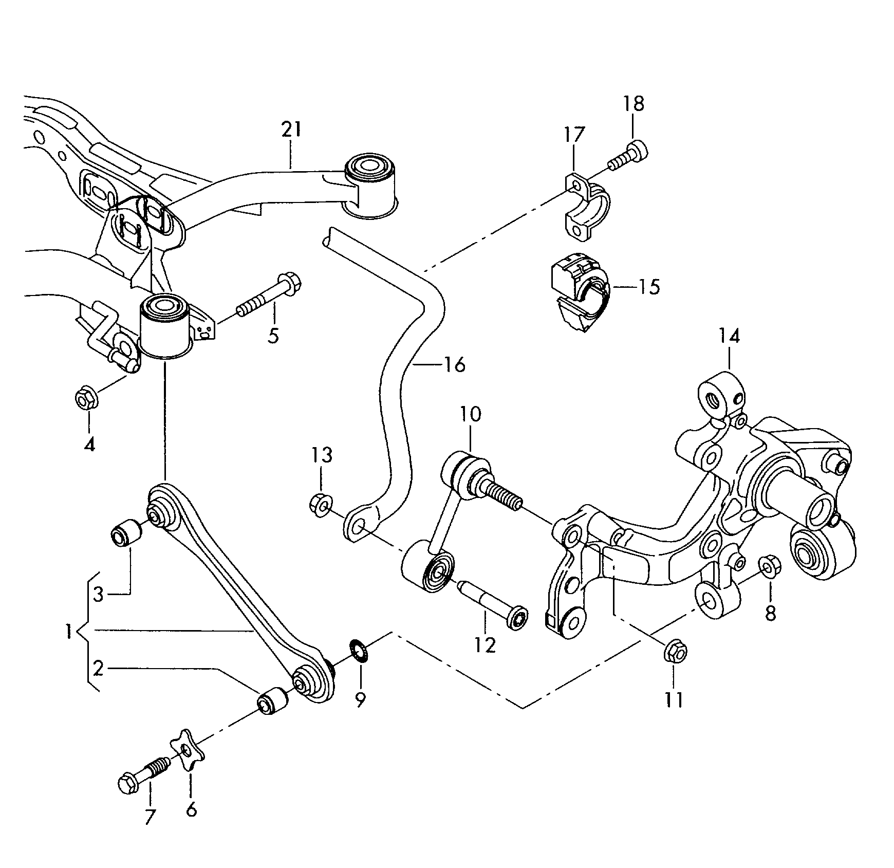 Seat 1K0 505 465 AA - Тяга / стойка, стабилизатор unicars.by