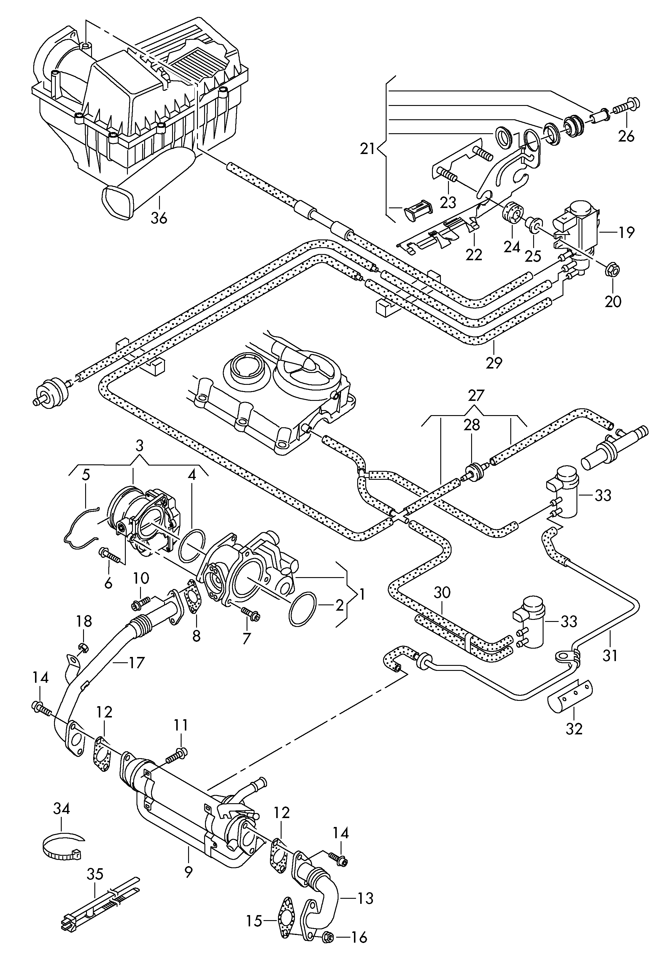 Skoda 03G131501P - Клапан возврата ОГ unicars.by