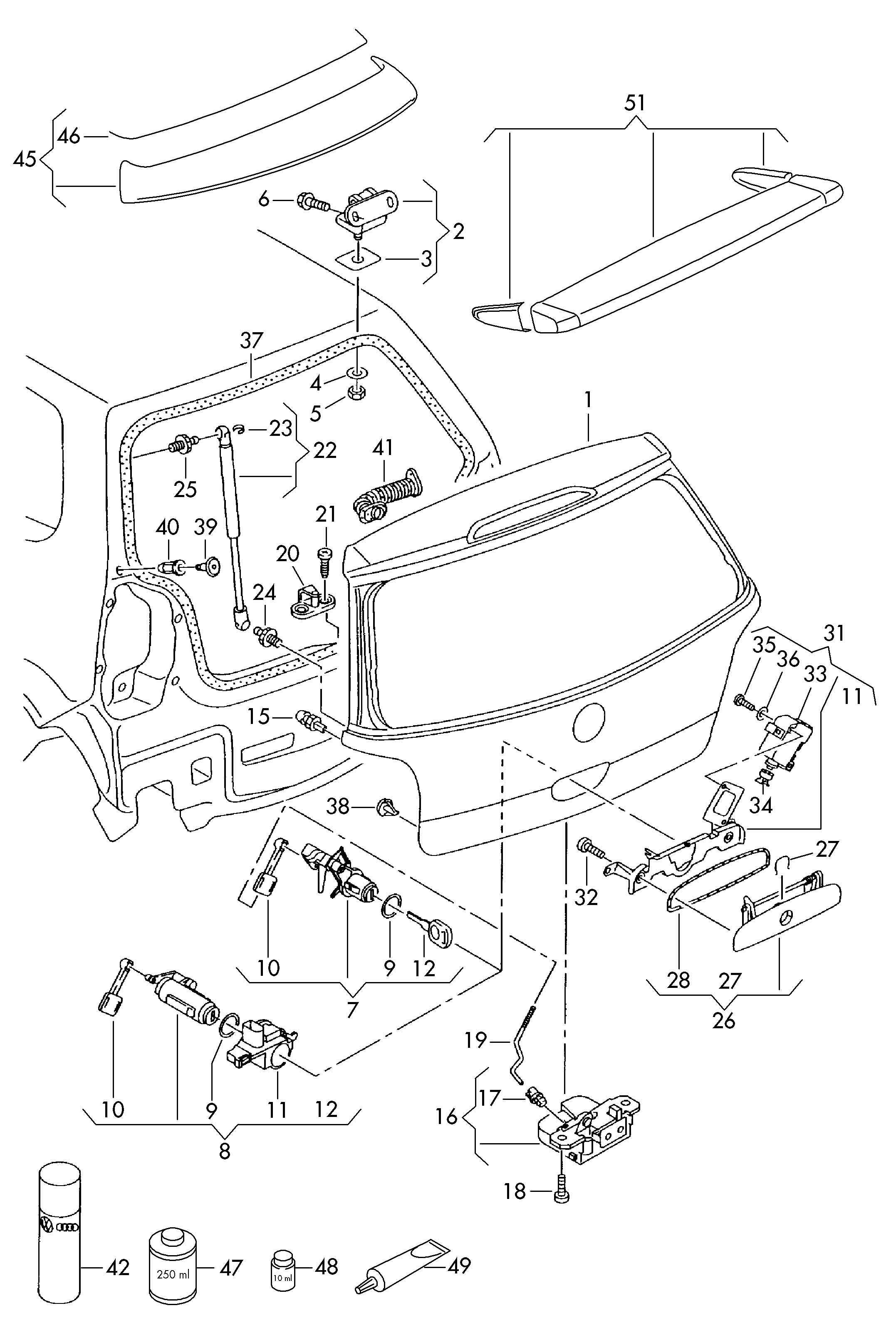 VAG 6Q6 827 550C - Газовая пружина, упор unicars.by