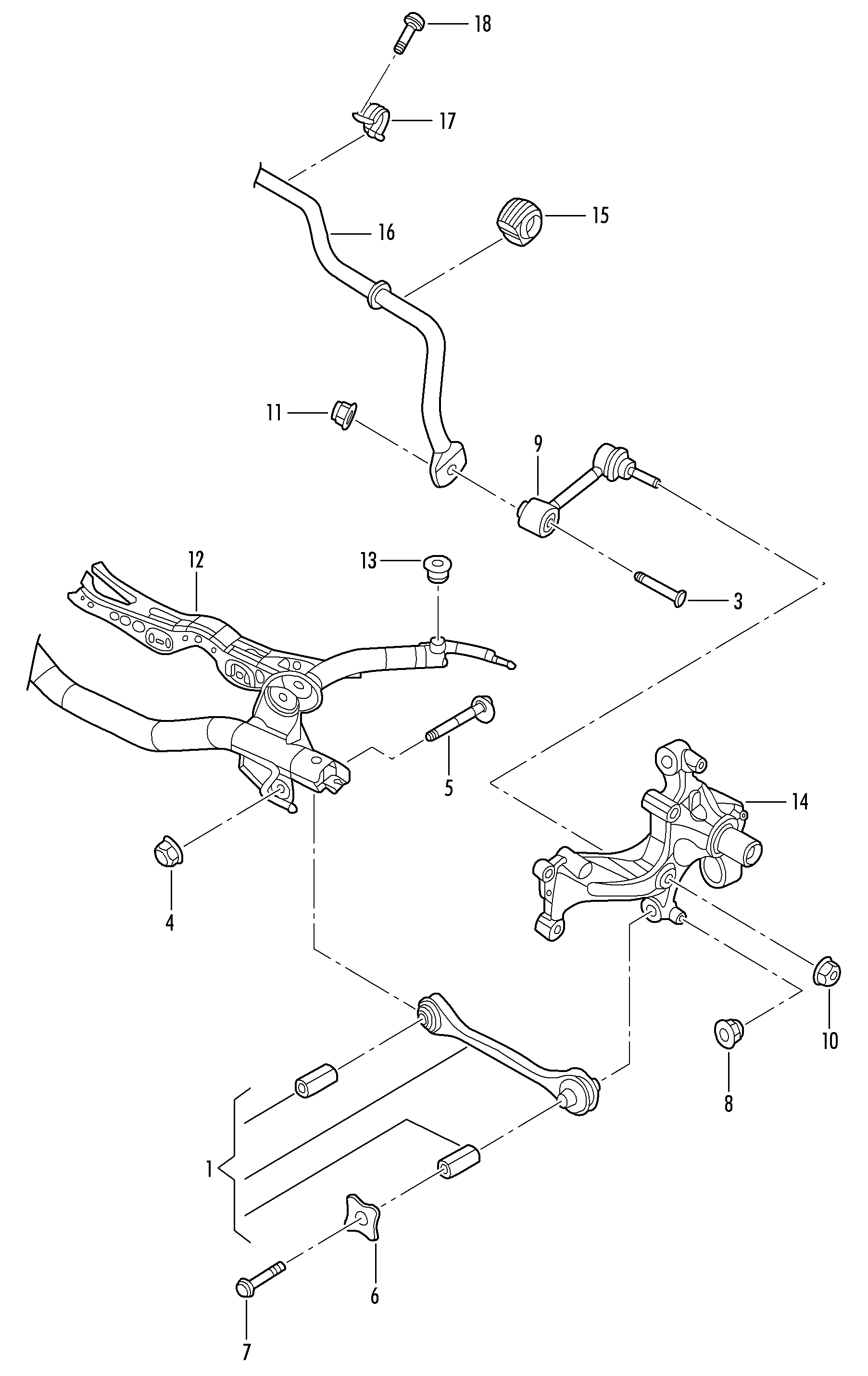 Porsche 1K0 501 529H - Сайлентблок, рычаг подвески колеса unicars.by