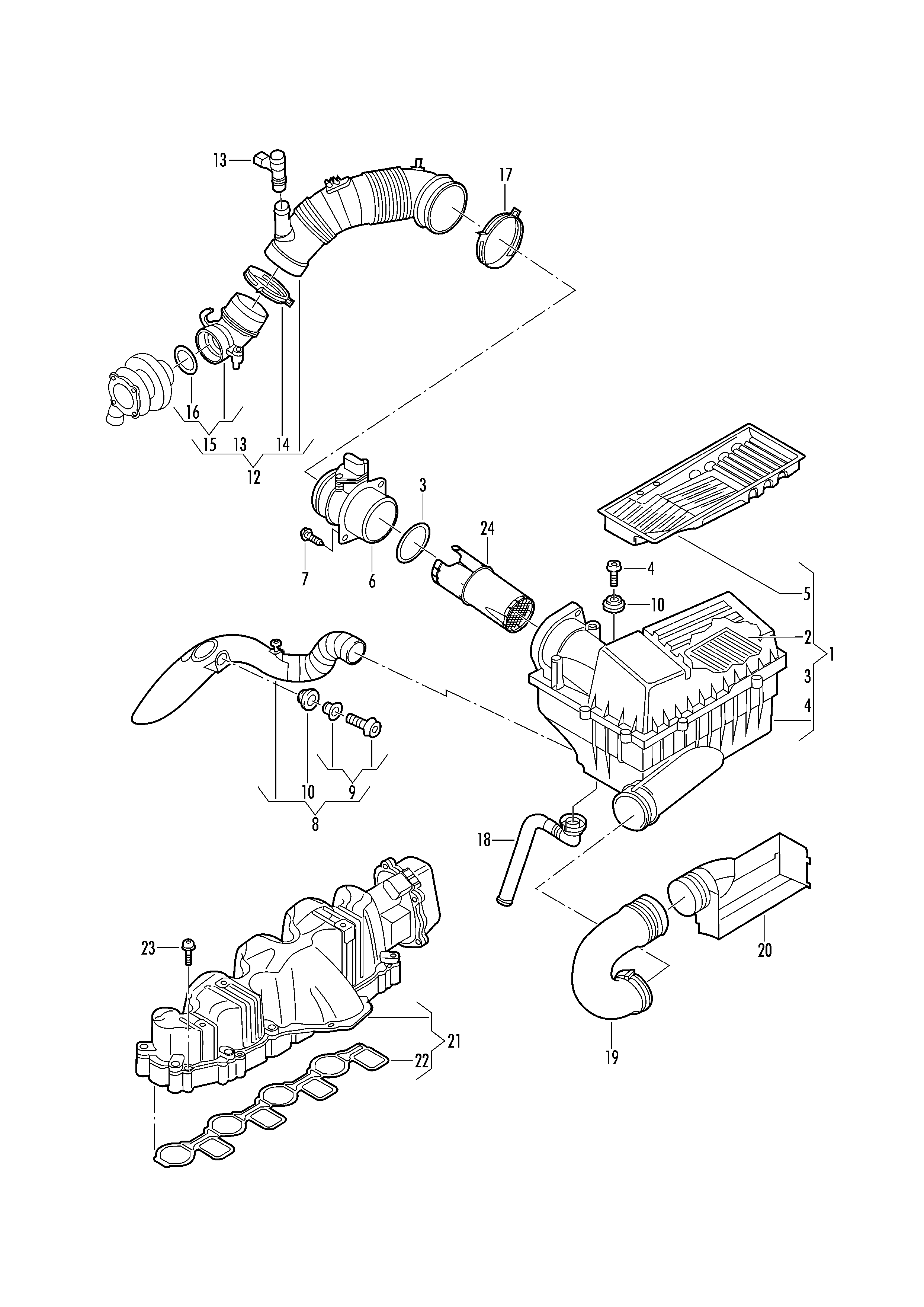 Skoda 1K0 129 620 D - Воздушный фильтр, двигатель unicars.by