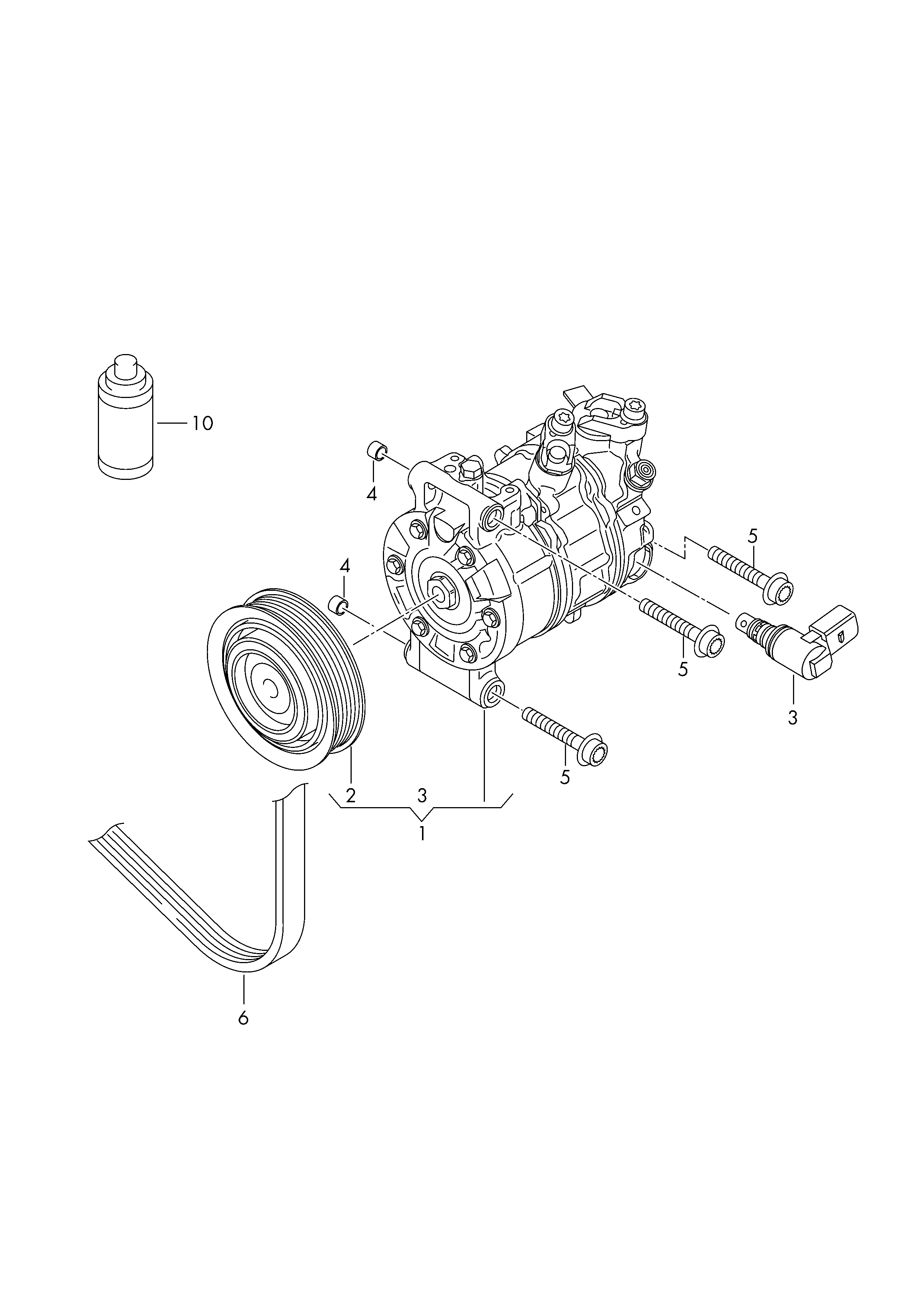 VW/SEAT 5K0820803 - Компрессор кондиционера unicars.by