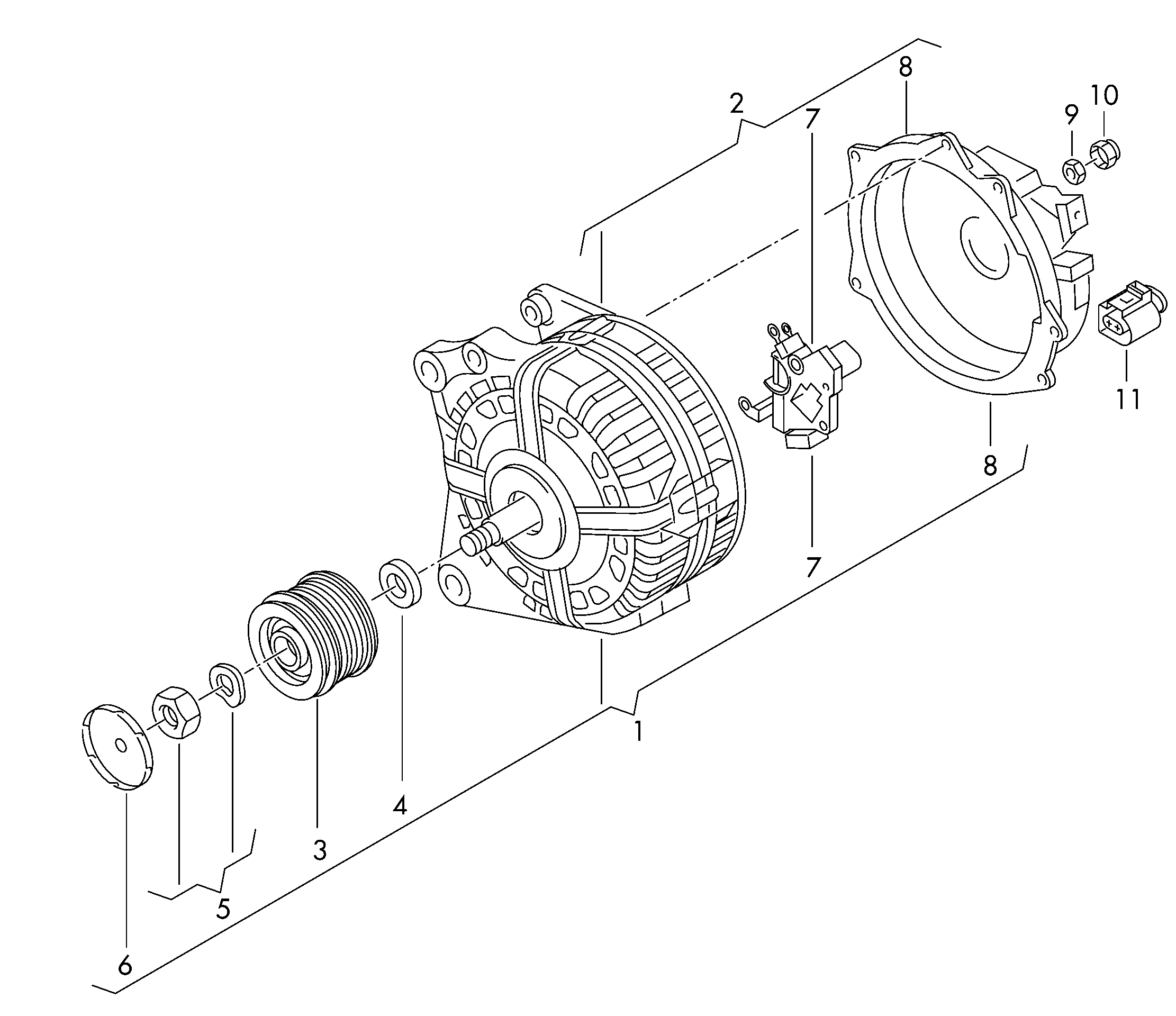 VW 06H 903 017 EX - Генератор unicars.by