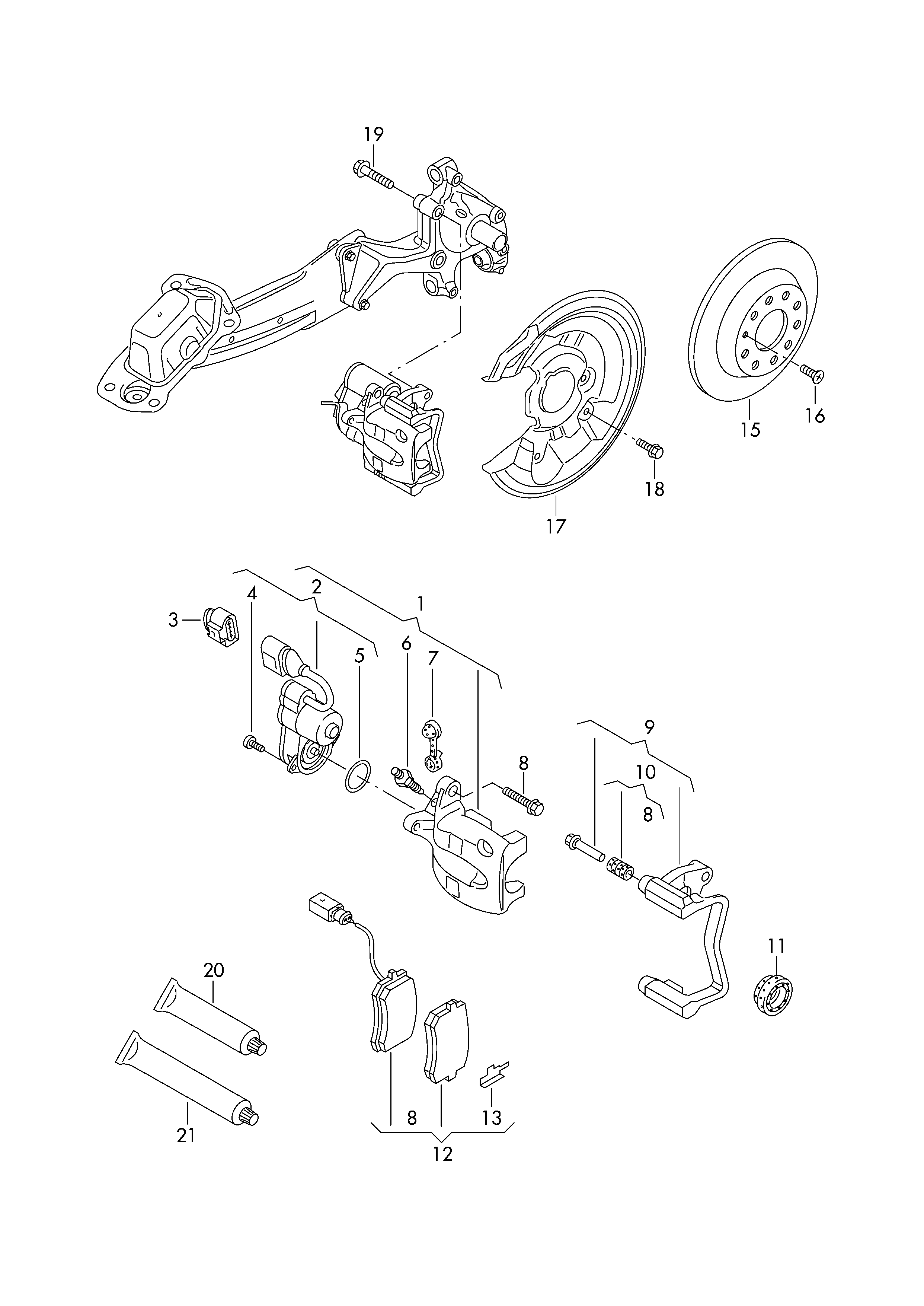 Skoda 3AA 698 451 - Тормозные колодки, дисковые, комплект unicars.by